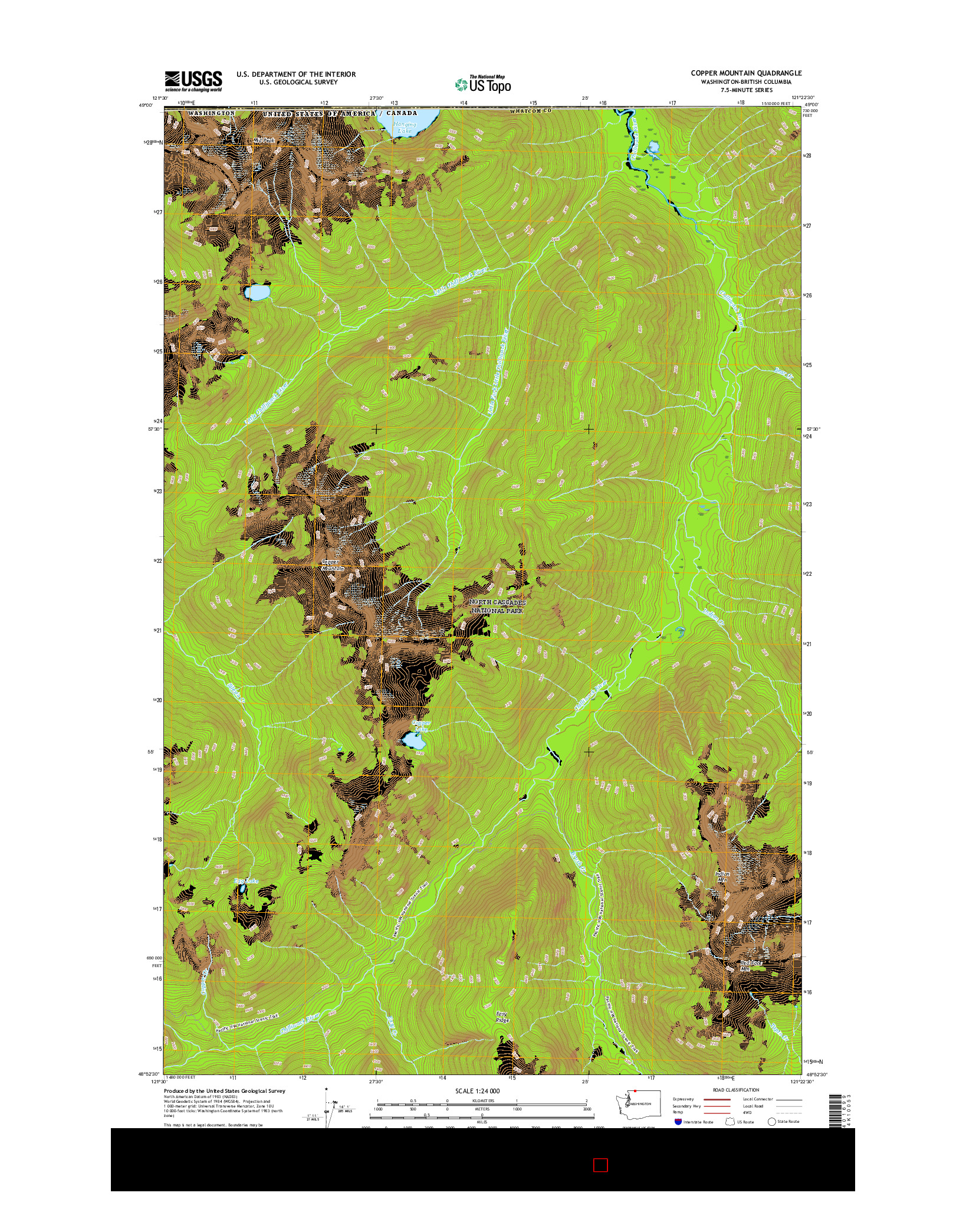 USGS US TOPO 7.5-MINUTE MAP FOR COPPER MOUNTAIN, WA-BC 2017