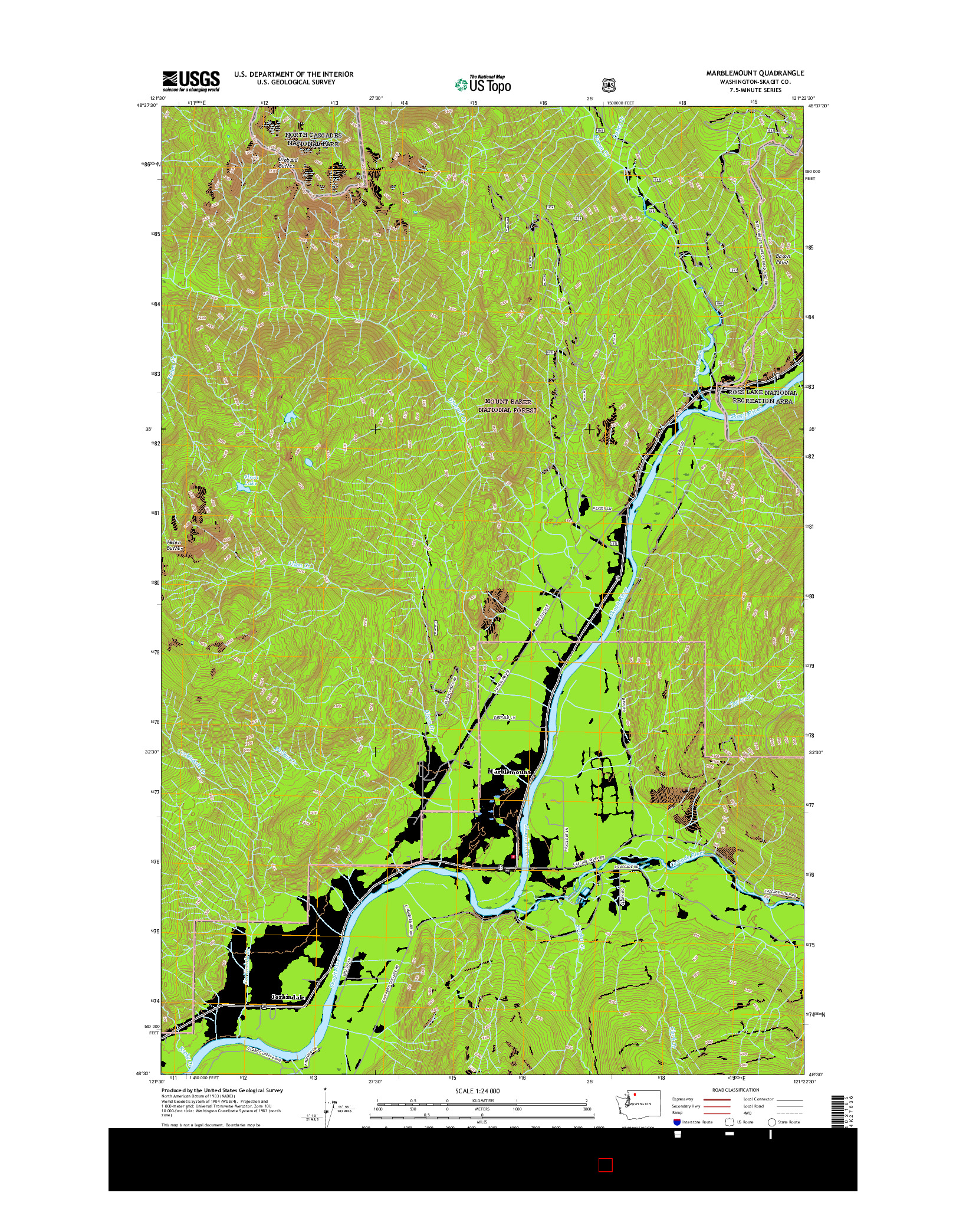 USGS US TOPO 7.5-MINUTE MAP FOR MARBLEMOUNT, WA 2017