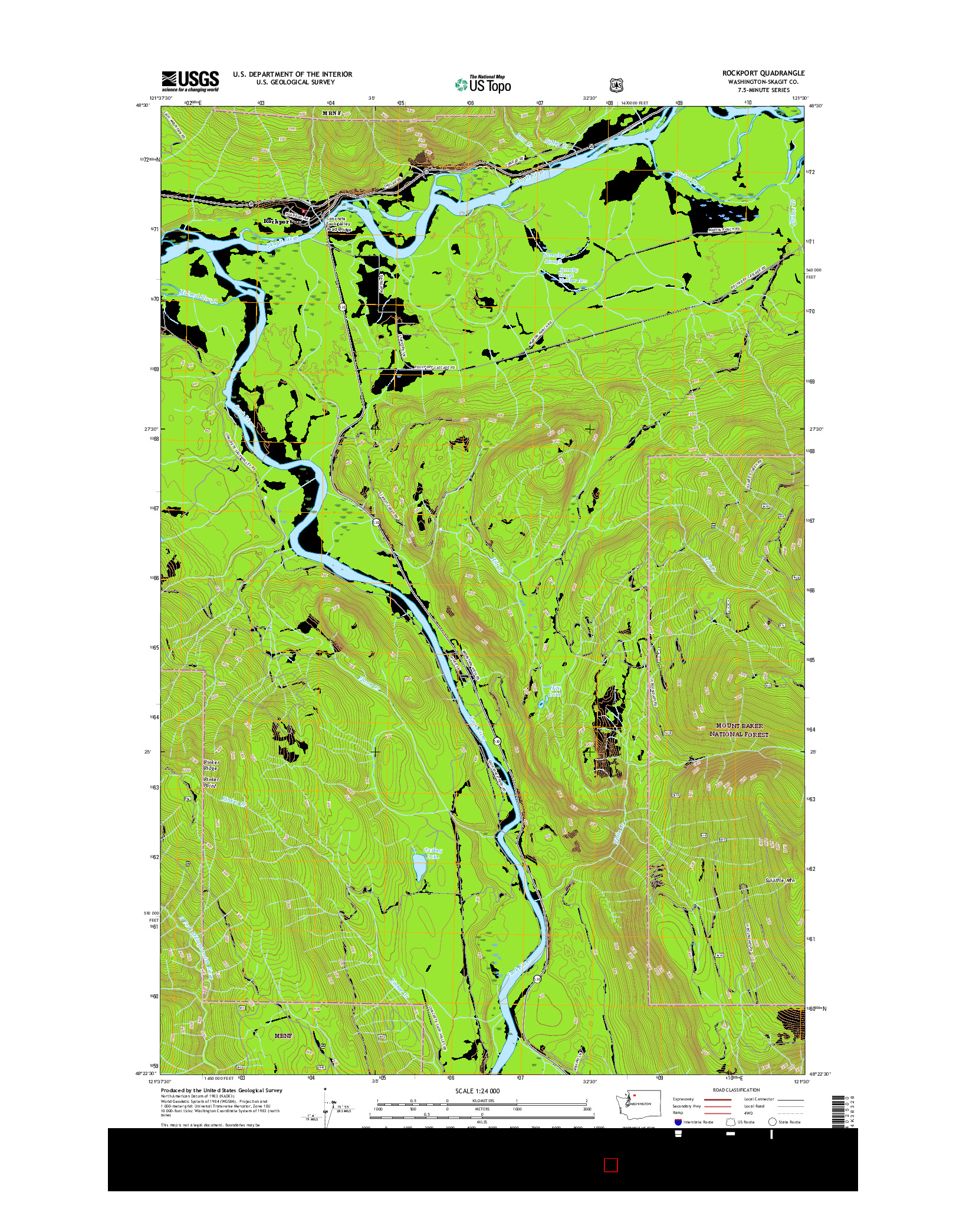 USGS US TOPO 7.5-MINUTE MAP FOR ROCKPORT, WA 2017