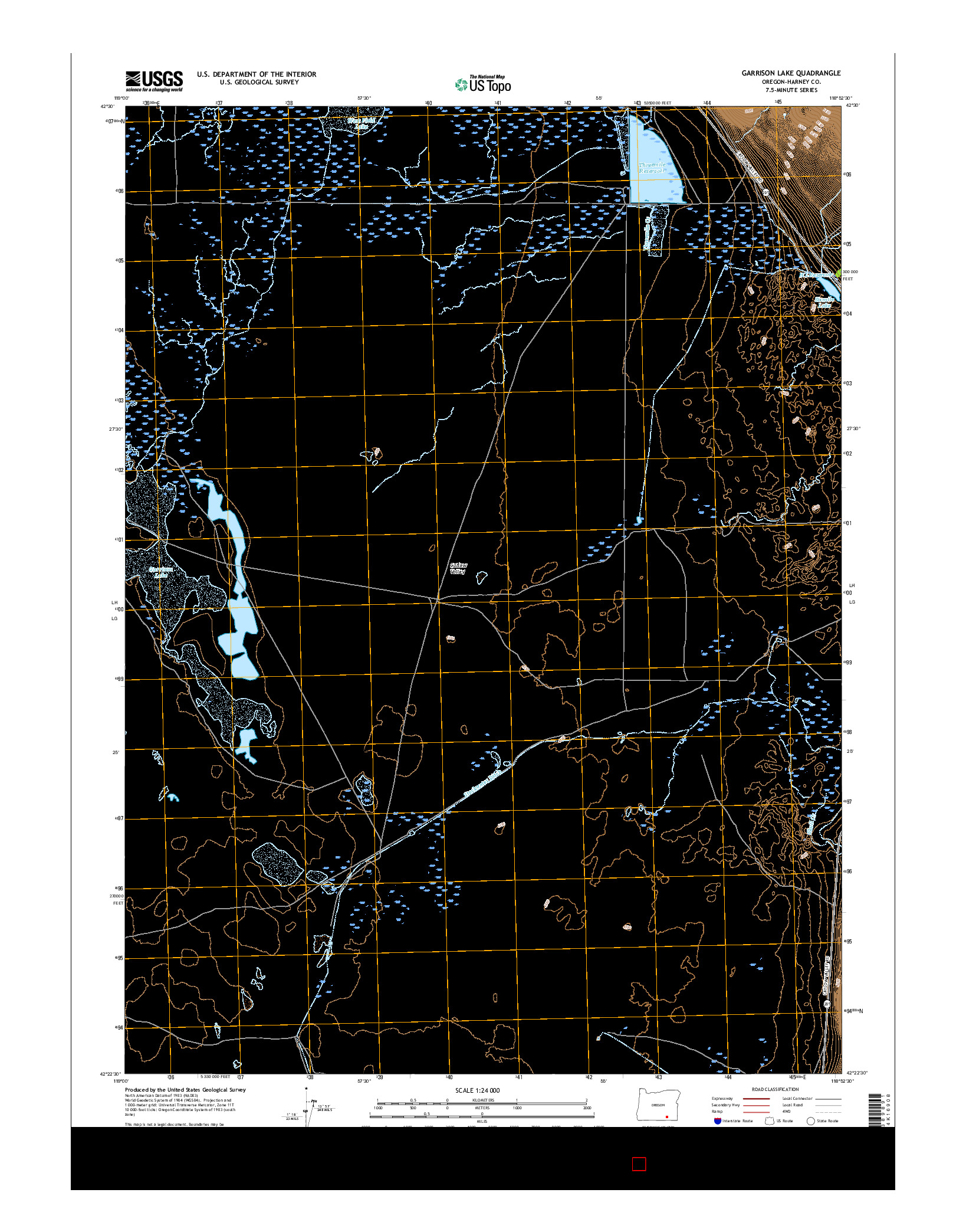 USGS US TOPO 7.5-MINUTE MAP FOR GARRISON LAKE, OR 2017