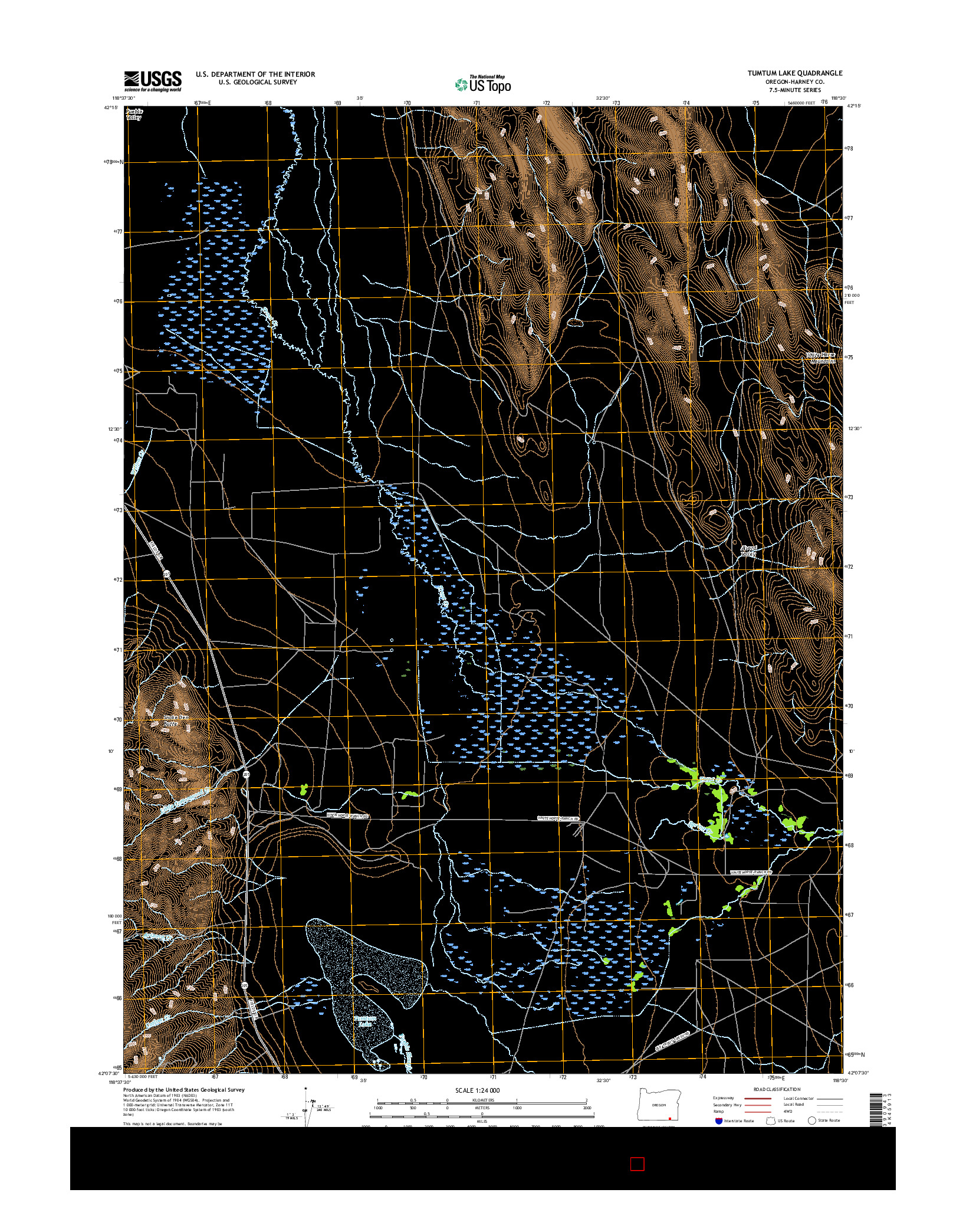 USGS US TOPO 7.5-MINUTE MAP FOR TUMTUM LAKE, OR 2017