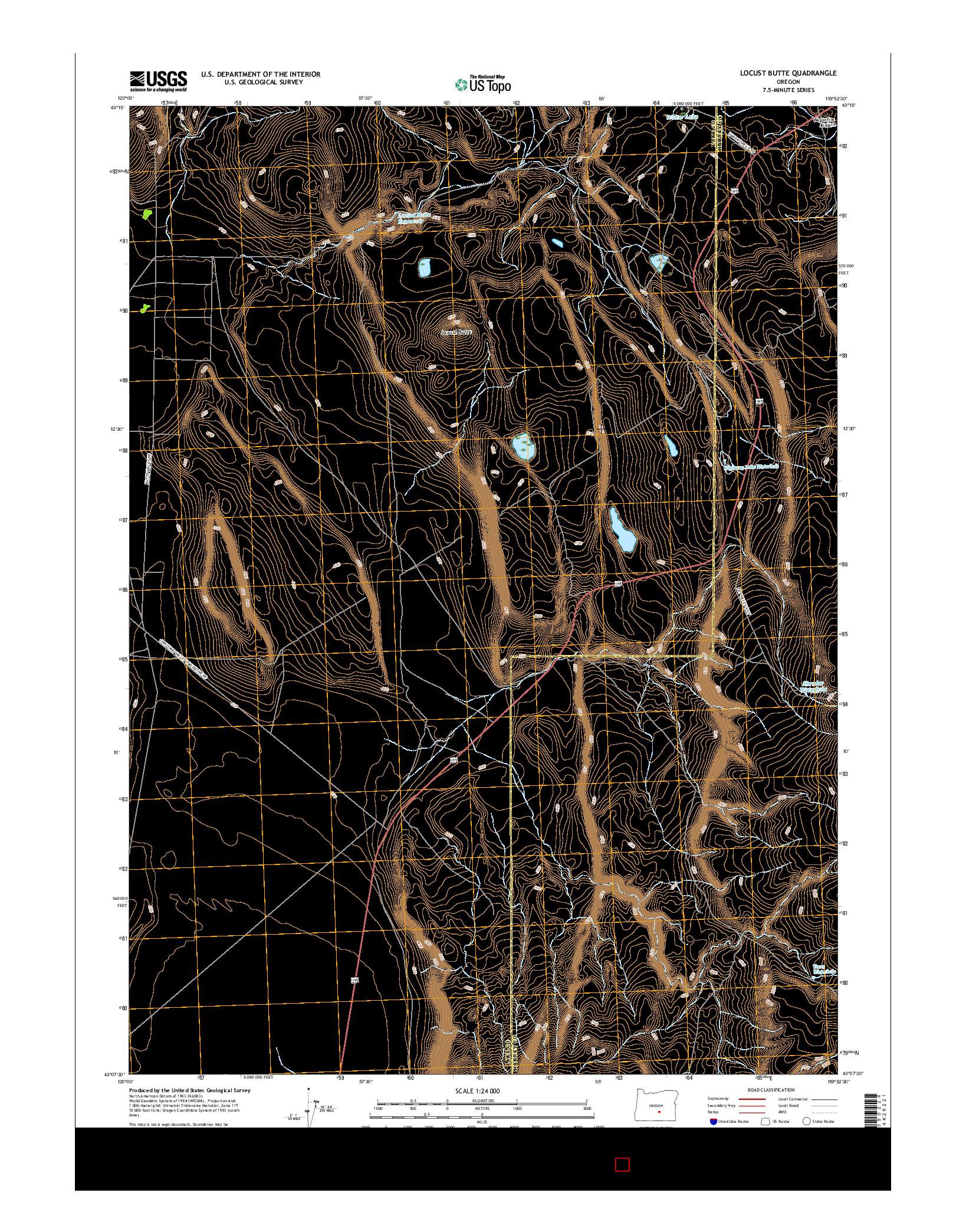 USGS US TOPO 7.5-MINUTE MAP FOR LOCUST BUTTE, OR 2017