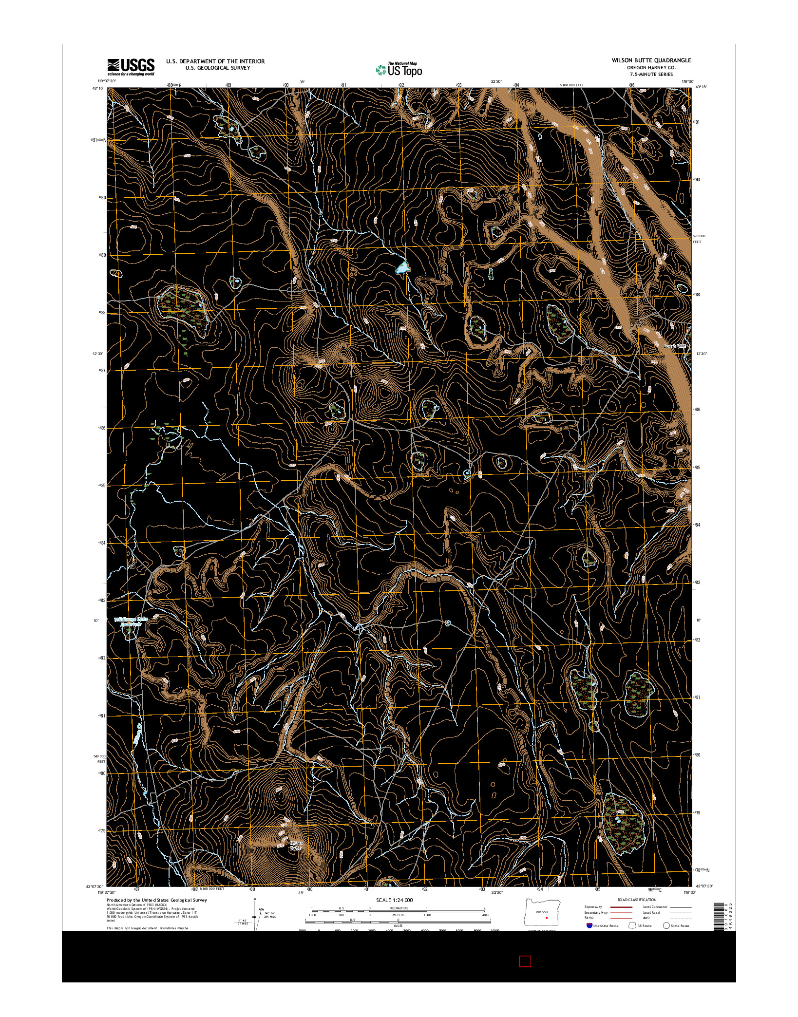 USGS US TOPO 7.5-MINUTE MAP FOR WILSON BUTTE, OR 2017