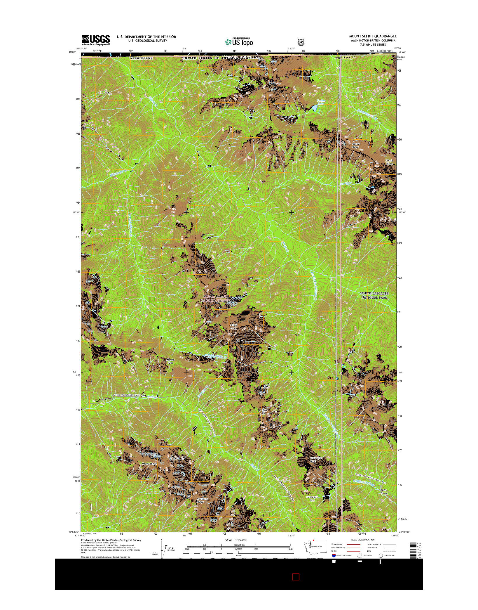 USGS US TOPO 7.5-MINUTE MAP FOR MOUNT SEFRIT, WA-BC 2017