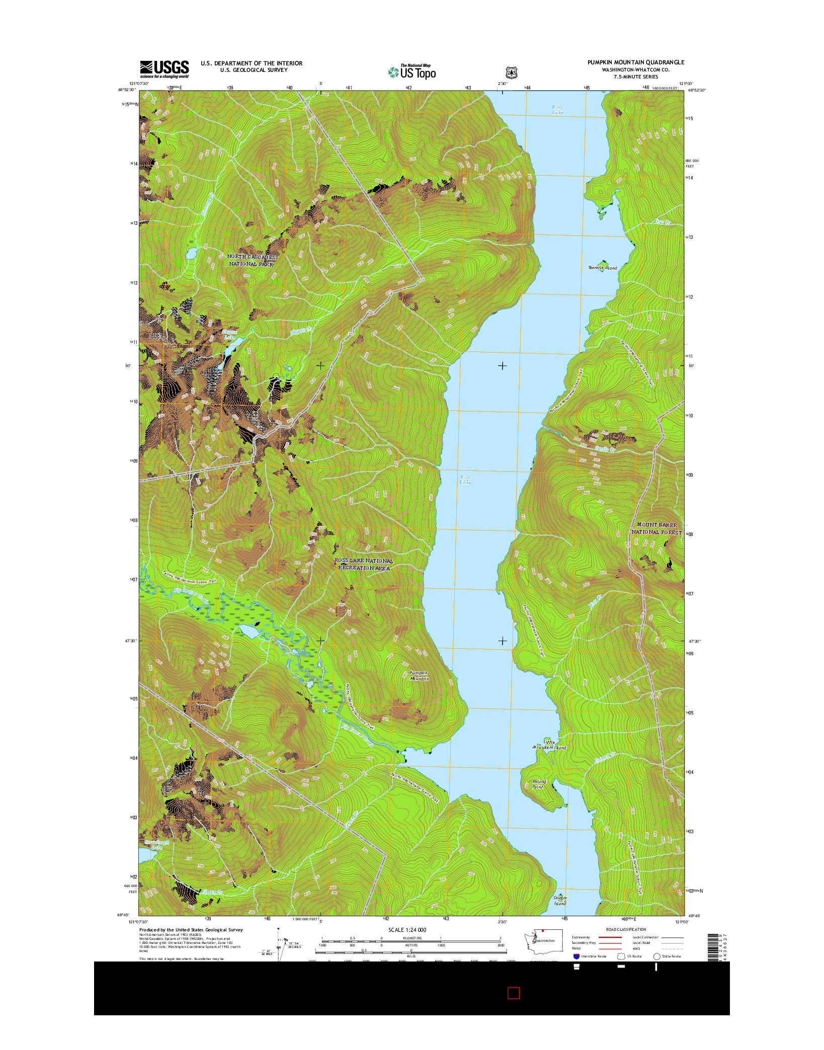 USGS US TOPO 7.5-MINUTE MAP FOR PUMPKIN MOUNTAIN, WA 2017