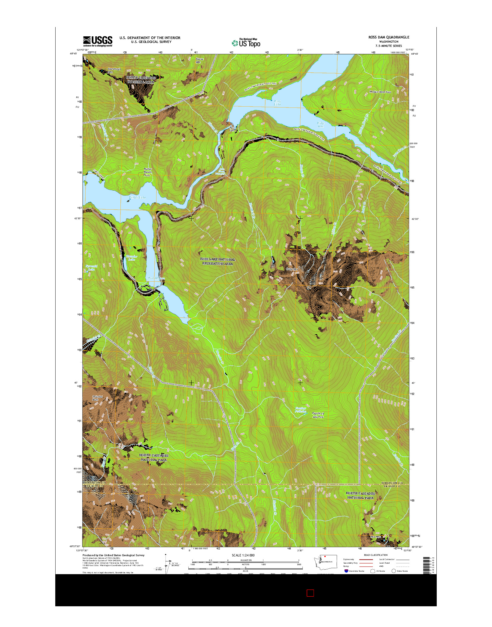 USGS US TOPO 7.5-MINUTE MAP FOR ROSS DAM, WA 2017