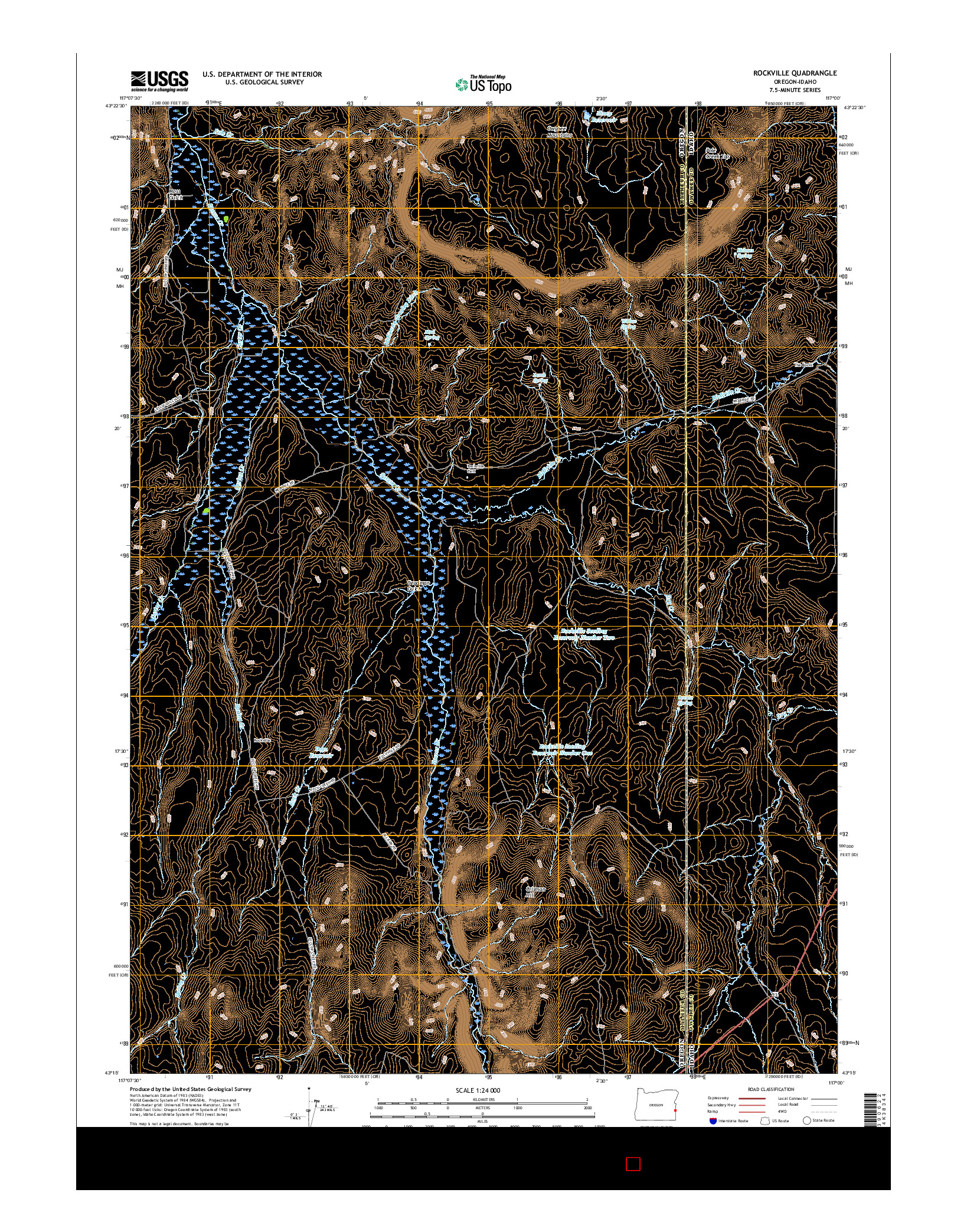 USGS US TOPO 7.5-MINUTE MAP FOR ROCKVILLE, OR-ID 2017