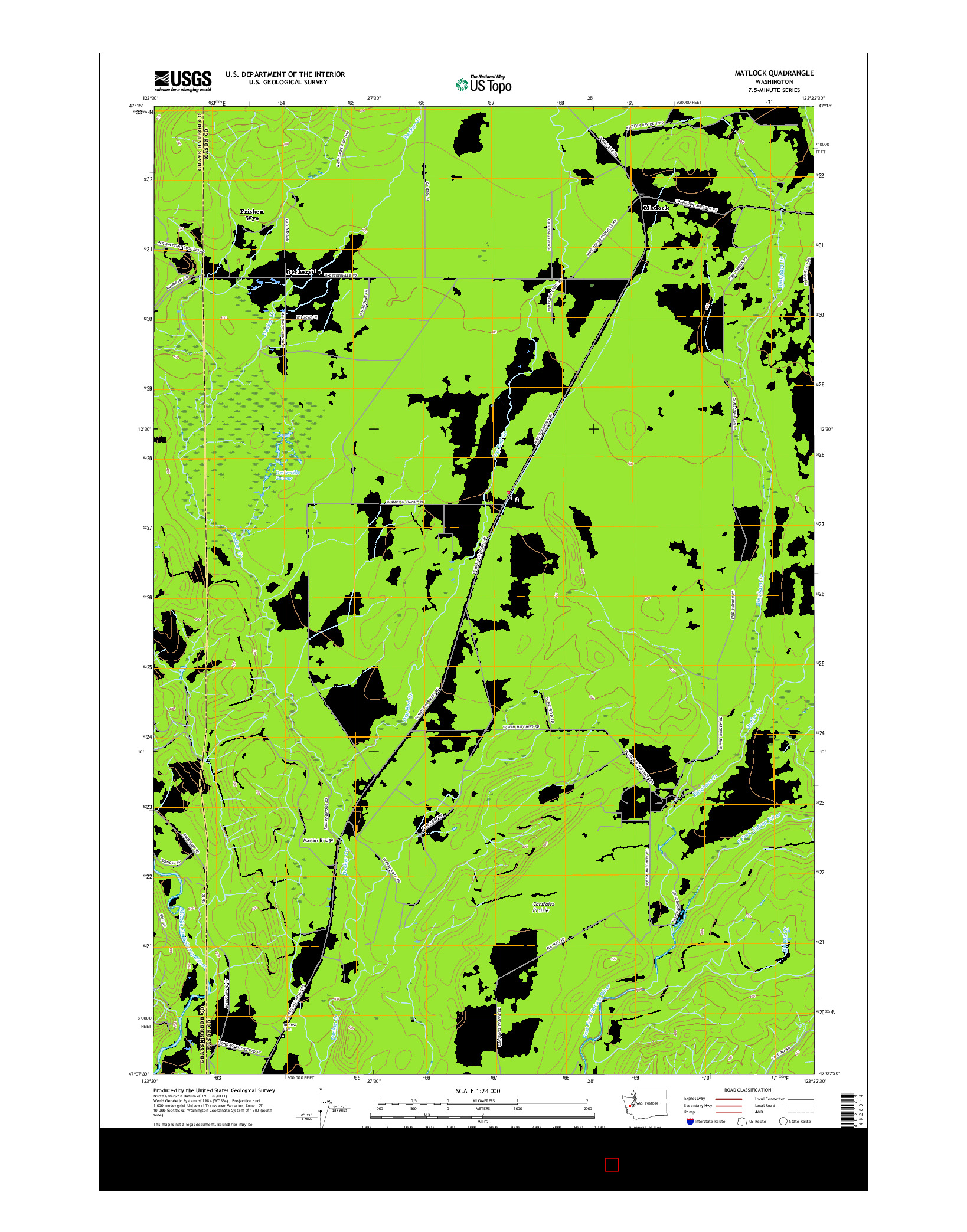 USGS US TOPO 7.5-MINUTE MAP FOR MATLOCK, WA 2017