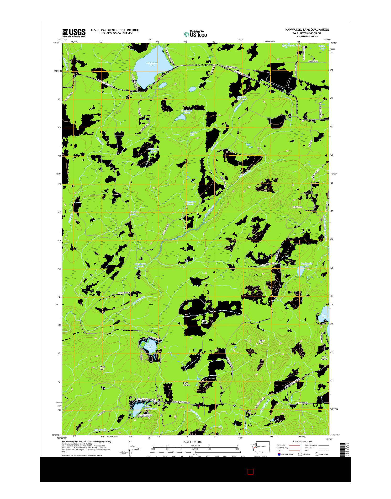 USGS US TOPO 7.5-MINUTE MAP FOR NAHWATZEL LAKE, WA 2017