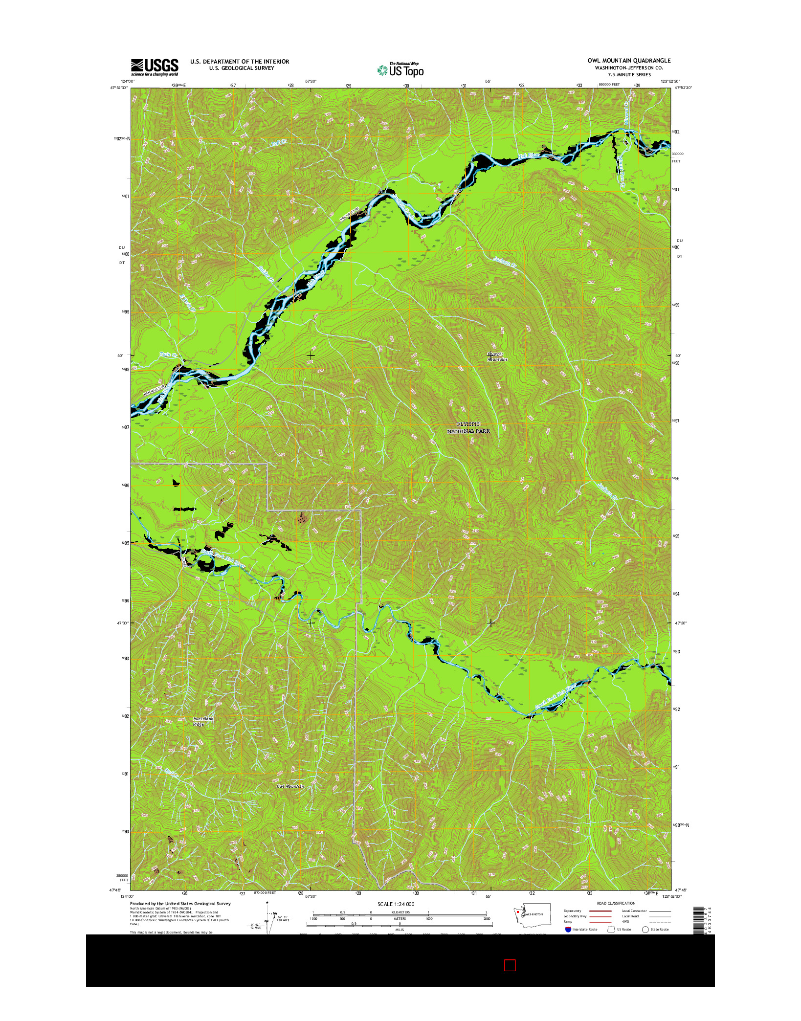 USGS US TOPO 7.5-MINUTE MAP FOR OWL MOUNTAIN, WA 2017