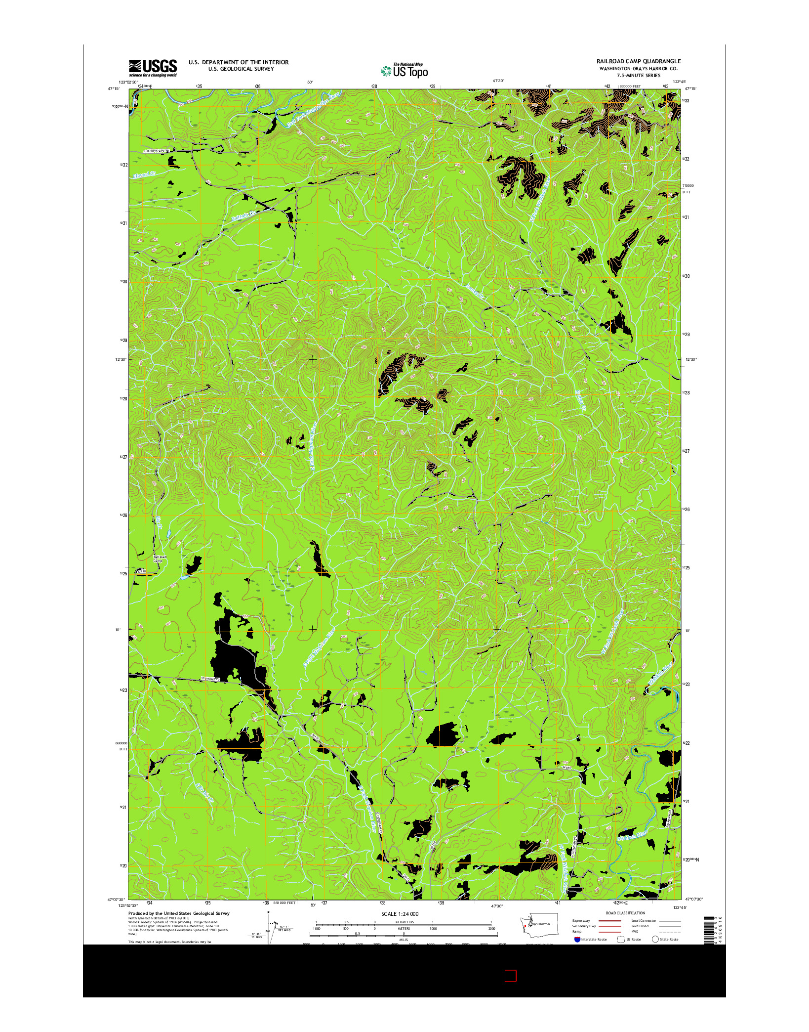 USGS US TOPO 7.5-MINUTE MAP FOR RAILROAD CAMP, WA 2017