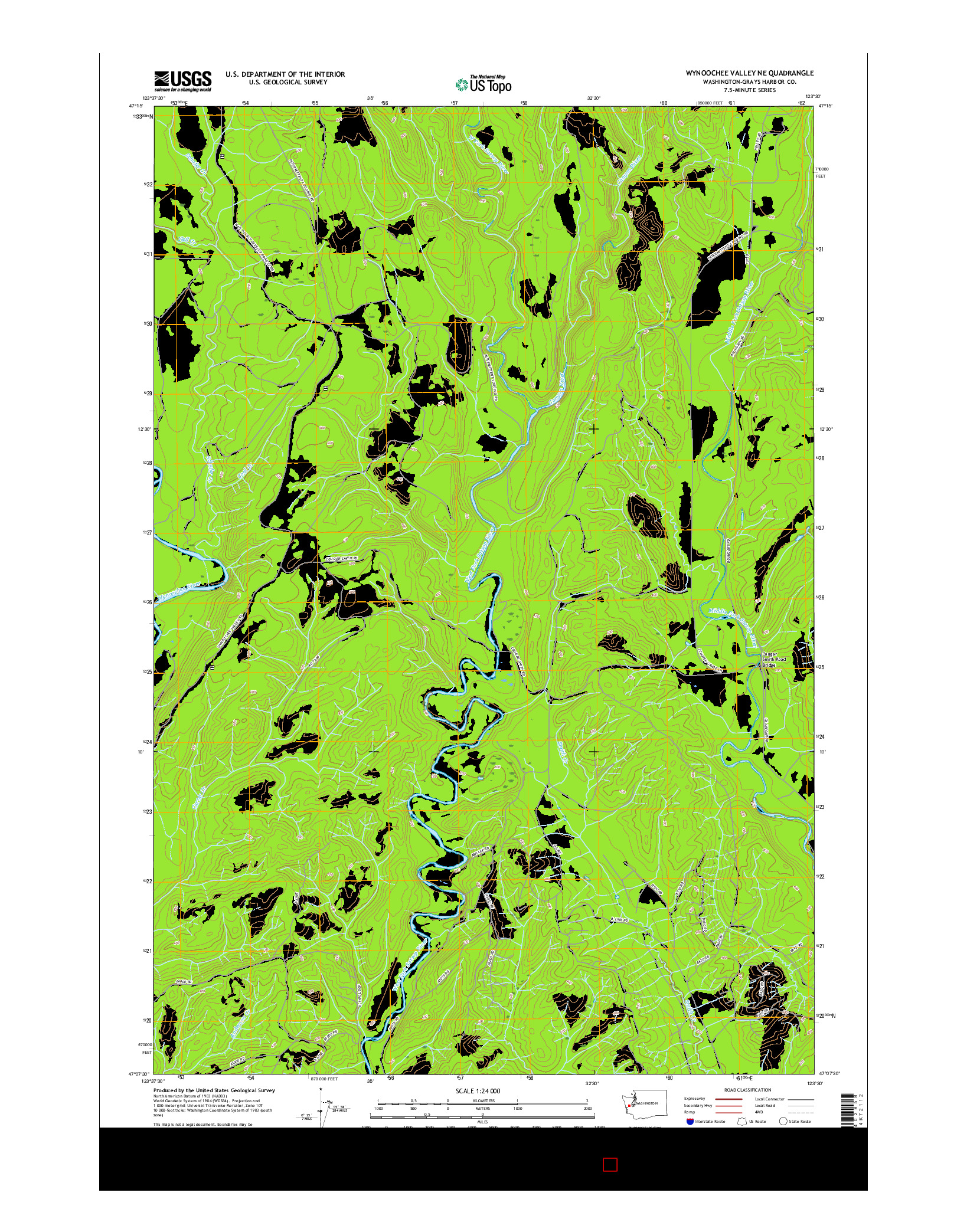 USGS US TOPO 7.5-MINUTE MAP FOR WYNOOCHEE VALLEY NE, WA 2017