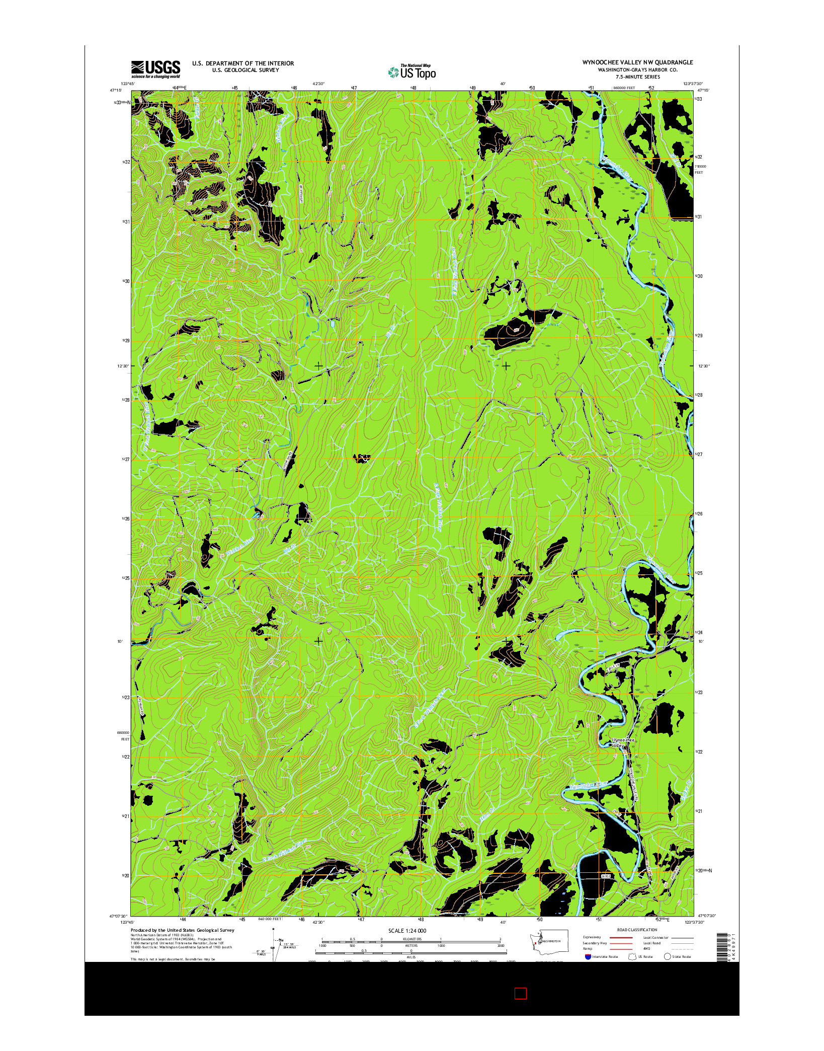 USGS US TOPO 7.5-MINUTE MAP FOR WYNOOCHEE VALLEY NW, WA 2017