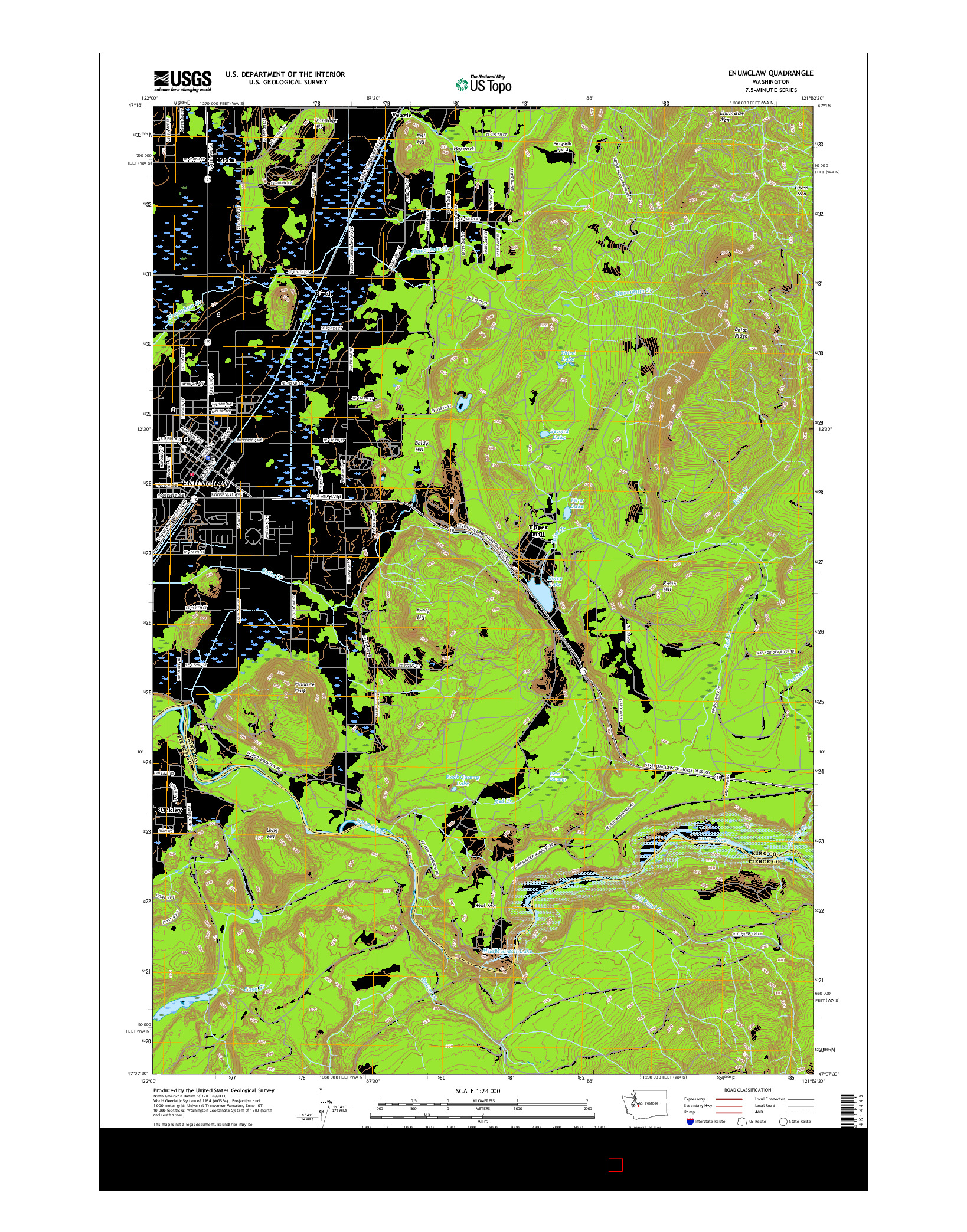 USGS US TOPO 7.5-MINUTE MAP FOR ENUMCLAW, WA 2017