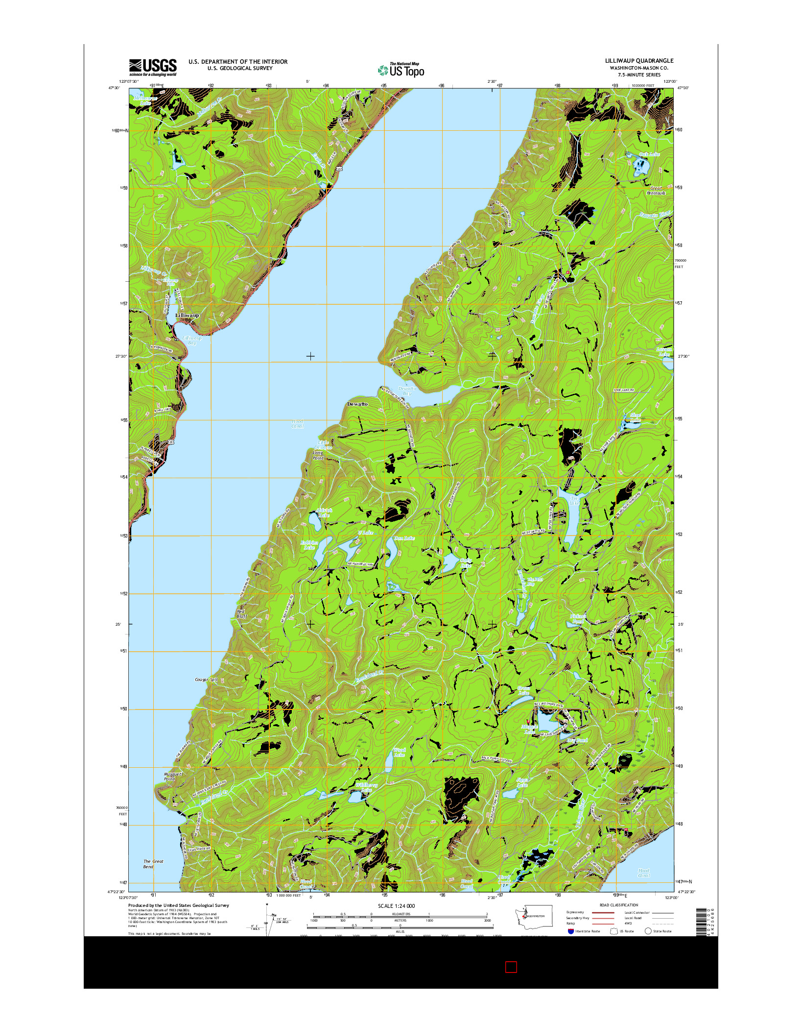 USGS US TOPO 7.5-MINUTE MAP FOR LILLIWAUP, WA 2017