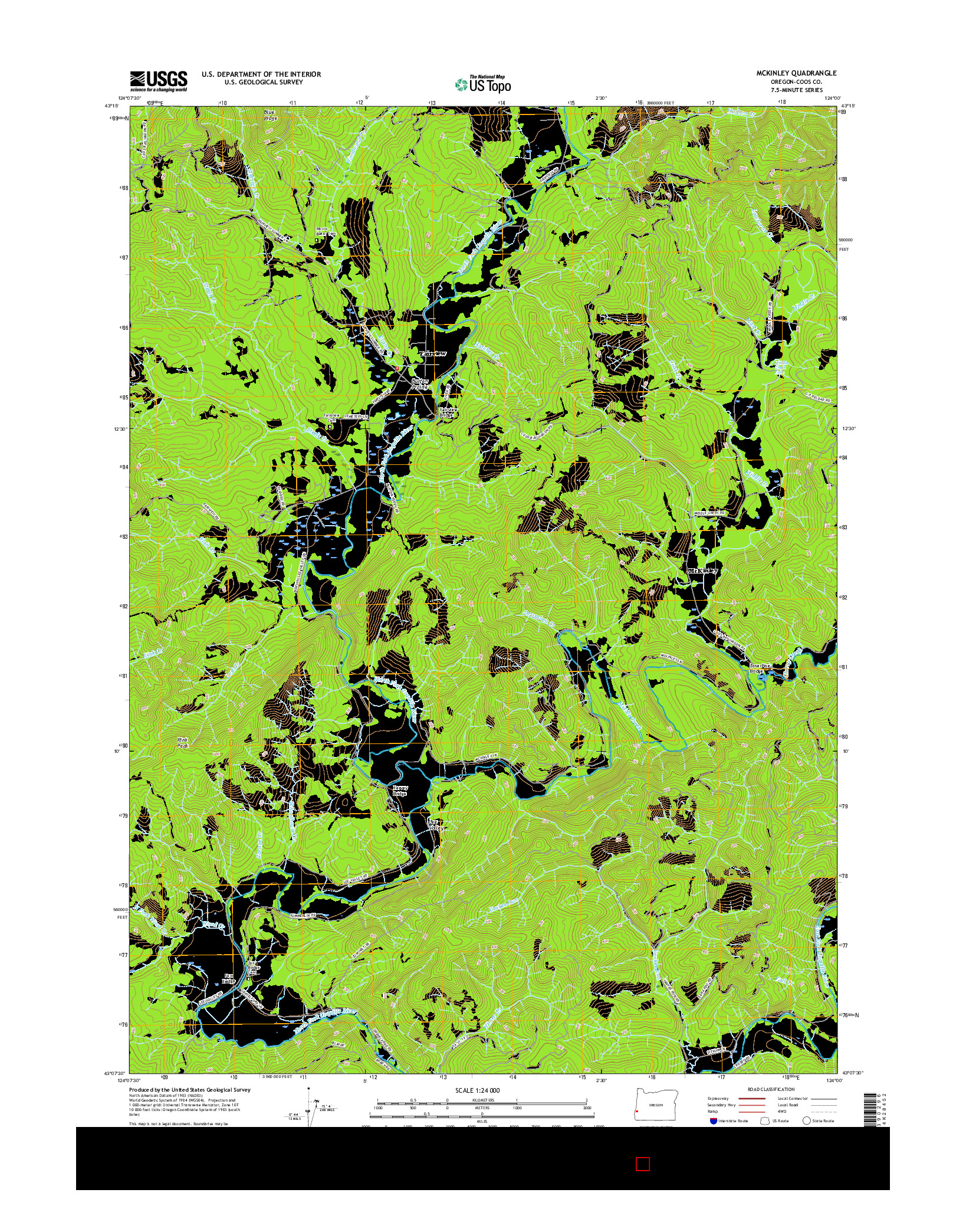 USGS US TOPO 7.5-MINUTE MAP FOR MCKINLEY, OR 2017