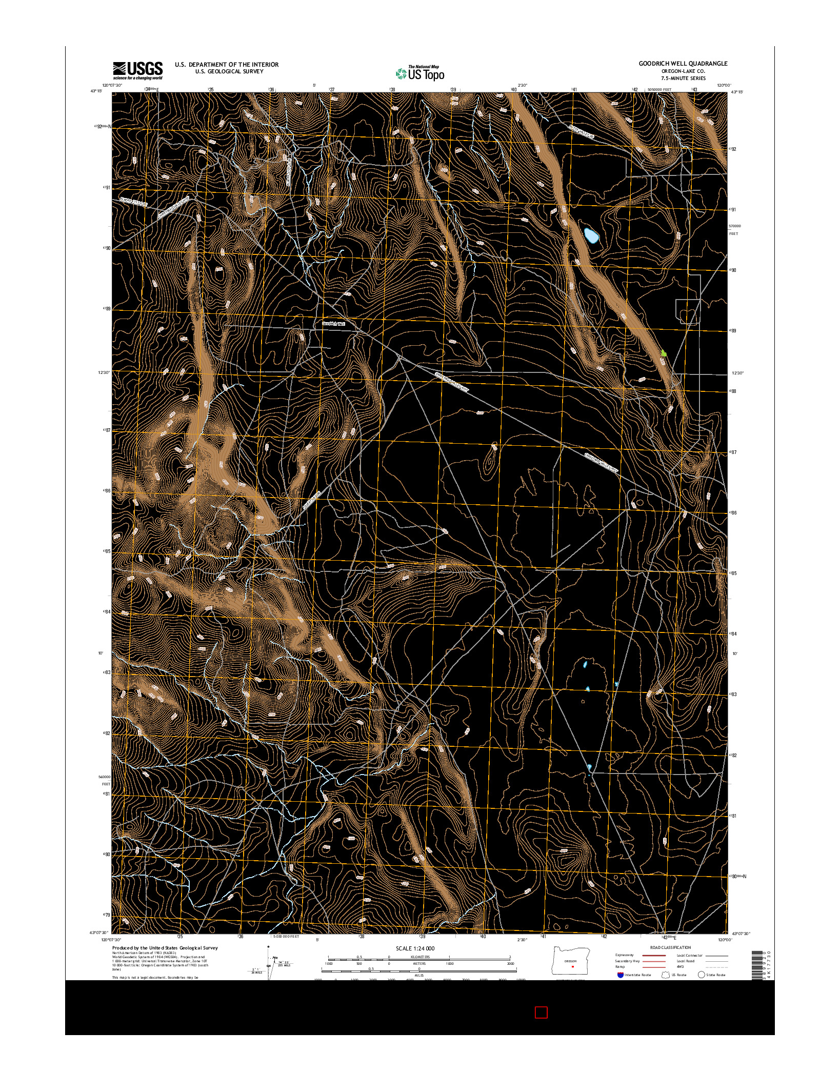 USGS US TOPO 7.5-MINUTE MAP FOR GOODRICH WELL, OR 2017