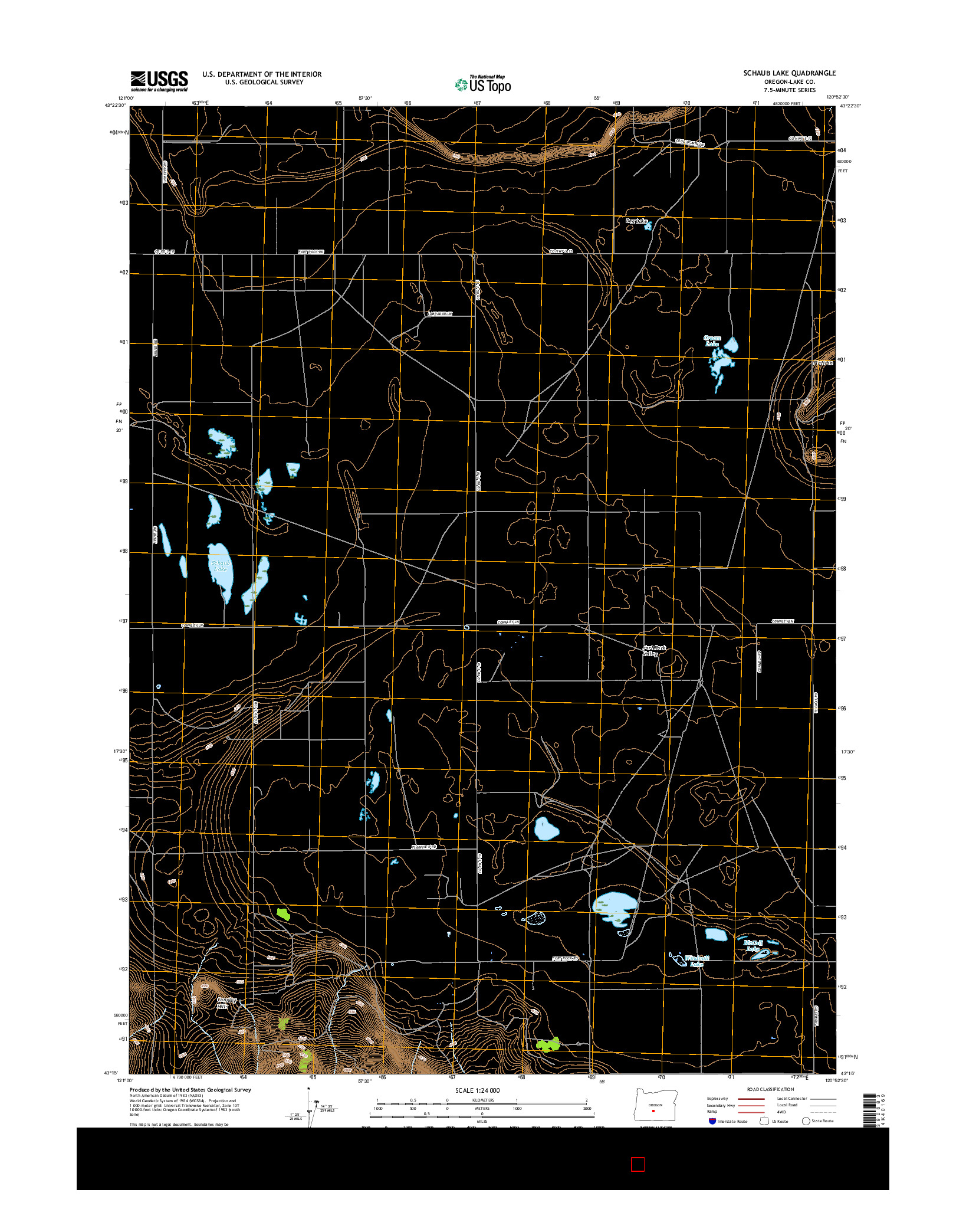 USGS US TOPO 7.5-MINUTE MAP FOR SCHAUB LAKE, OR 2017