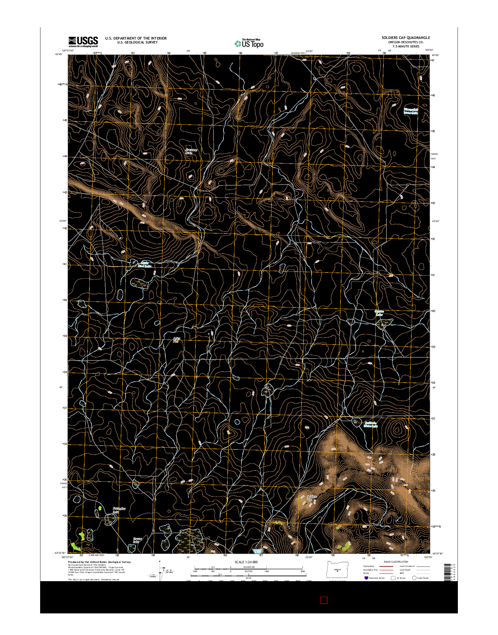 USGS US TOPO 7.5-MINUTE MAP FOR SOLDIERS CAP, OR 2017