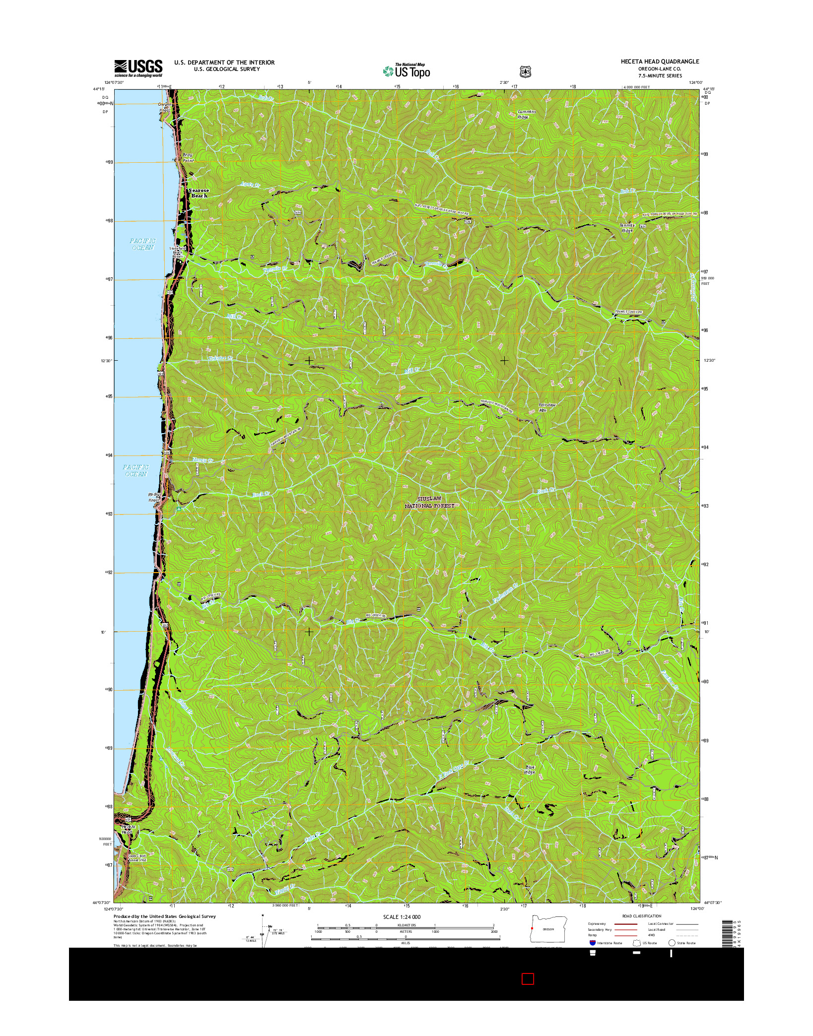 USGS US TOPO 7.5-MINUTE MAP FOR HECETA HEAD, OR 2017