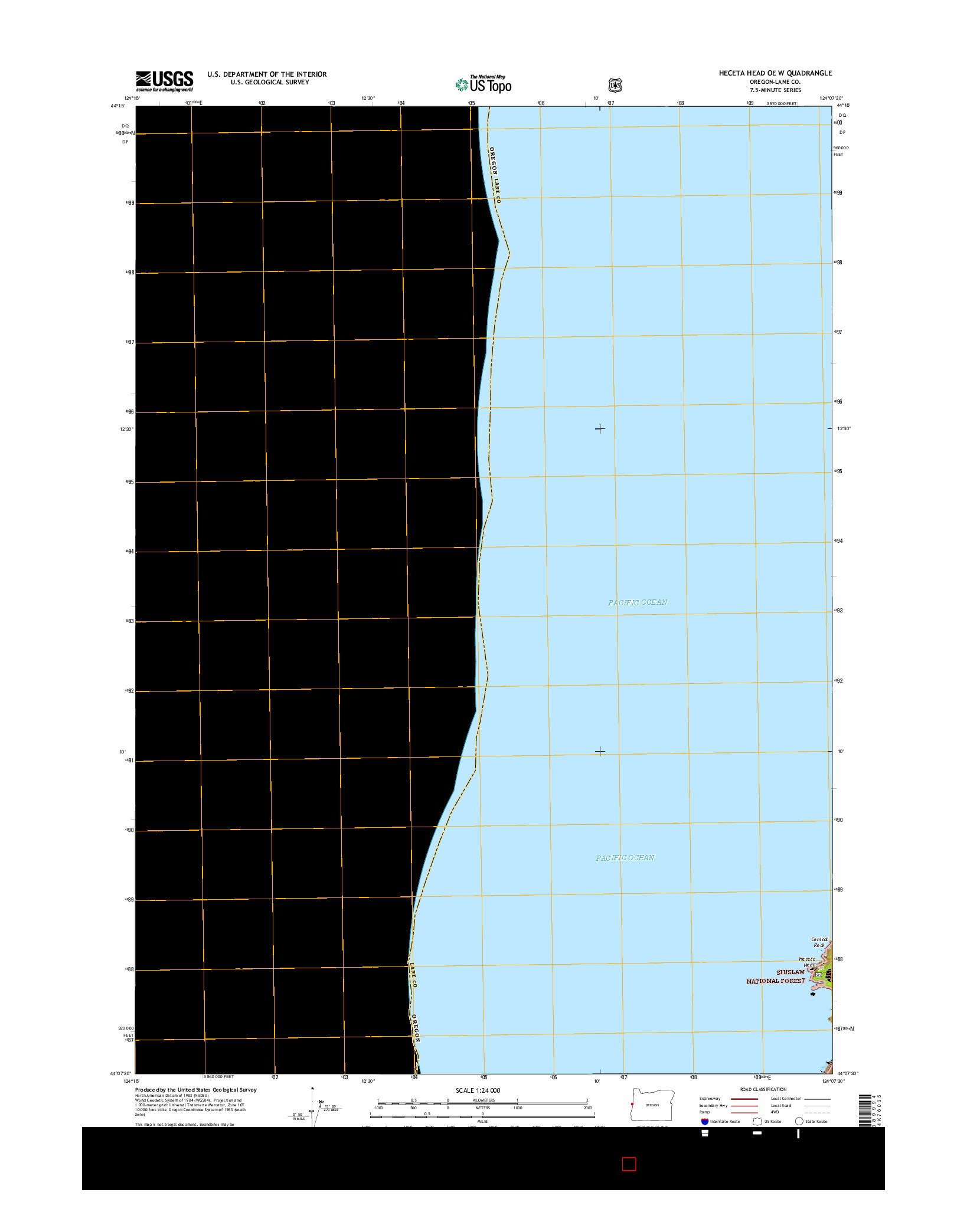 USGS US TOPO 7.5-MINUTE MAP FOR HECETA HEAD OE W, OR 2017