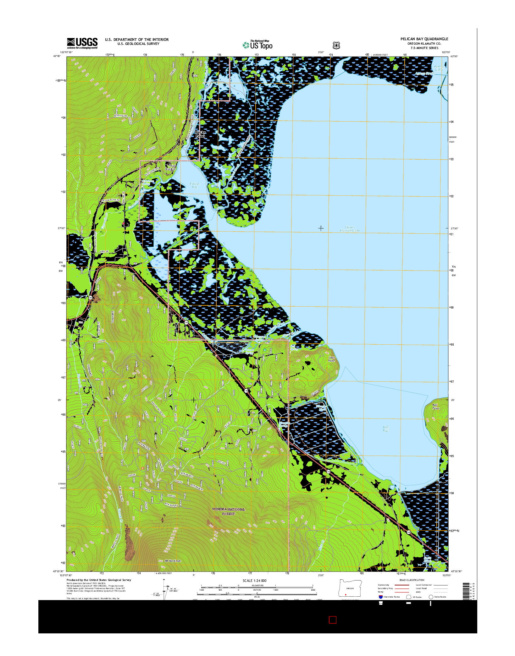 USGS US TOPO 7.5-MINUTE MAP FOR PELICAN BAY, OR 2017