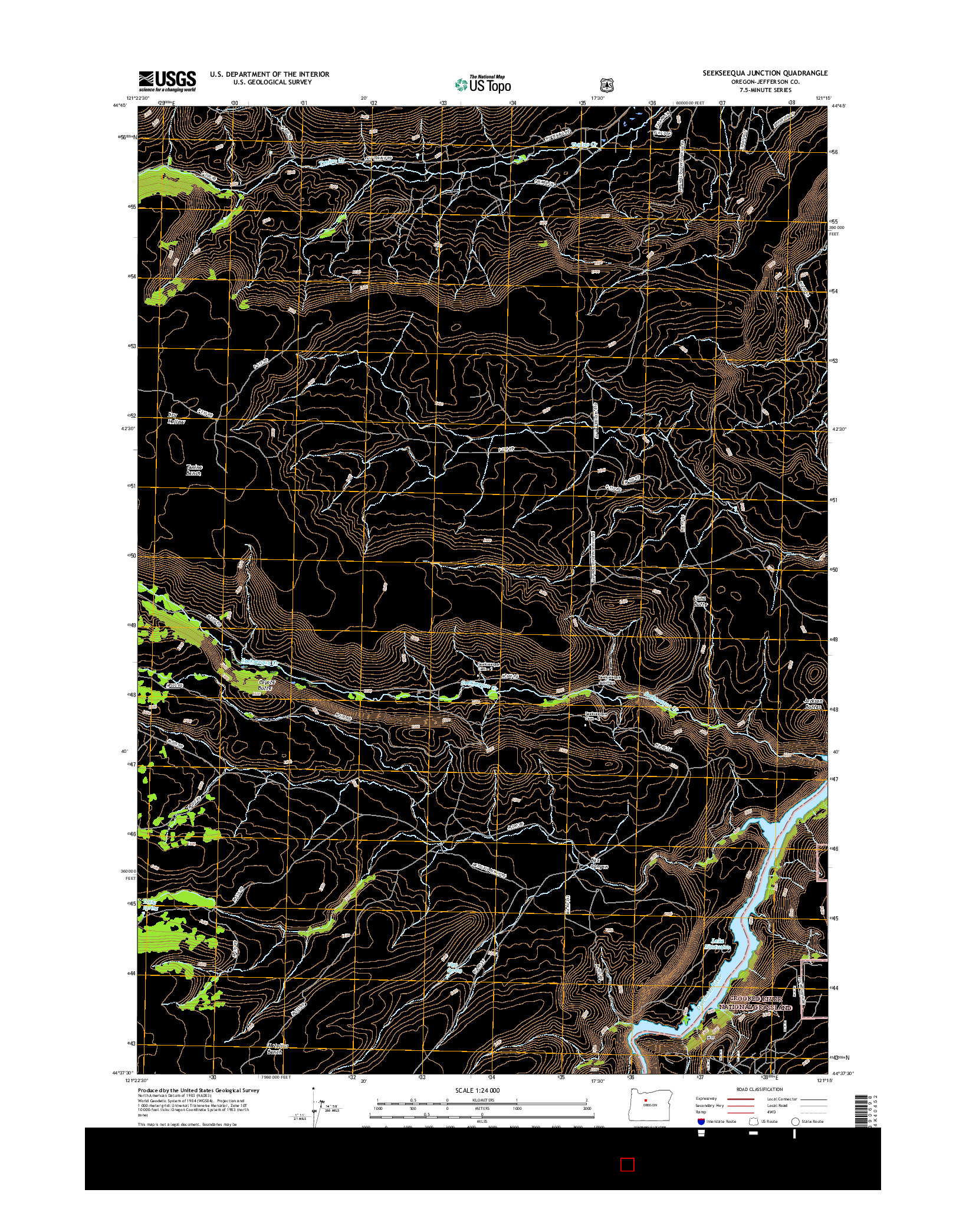 USGS US TOPO 7.5-MINUTE MAP FOR SEEKSEEQUA JUNCTION, OR 2017
