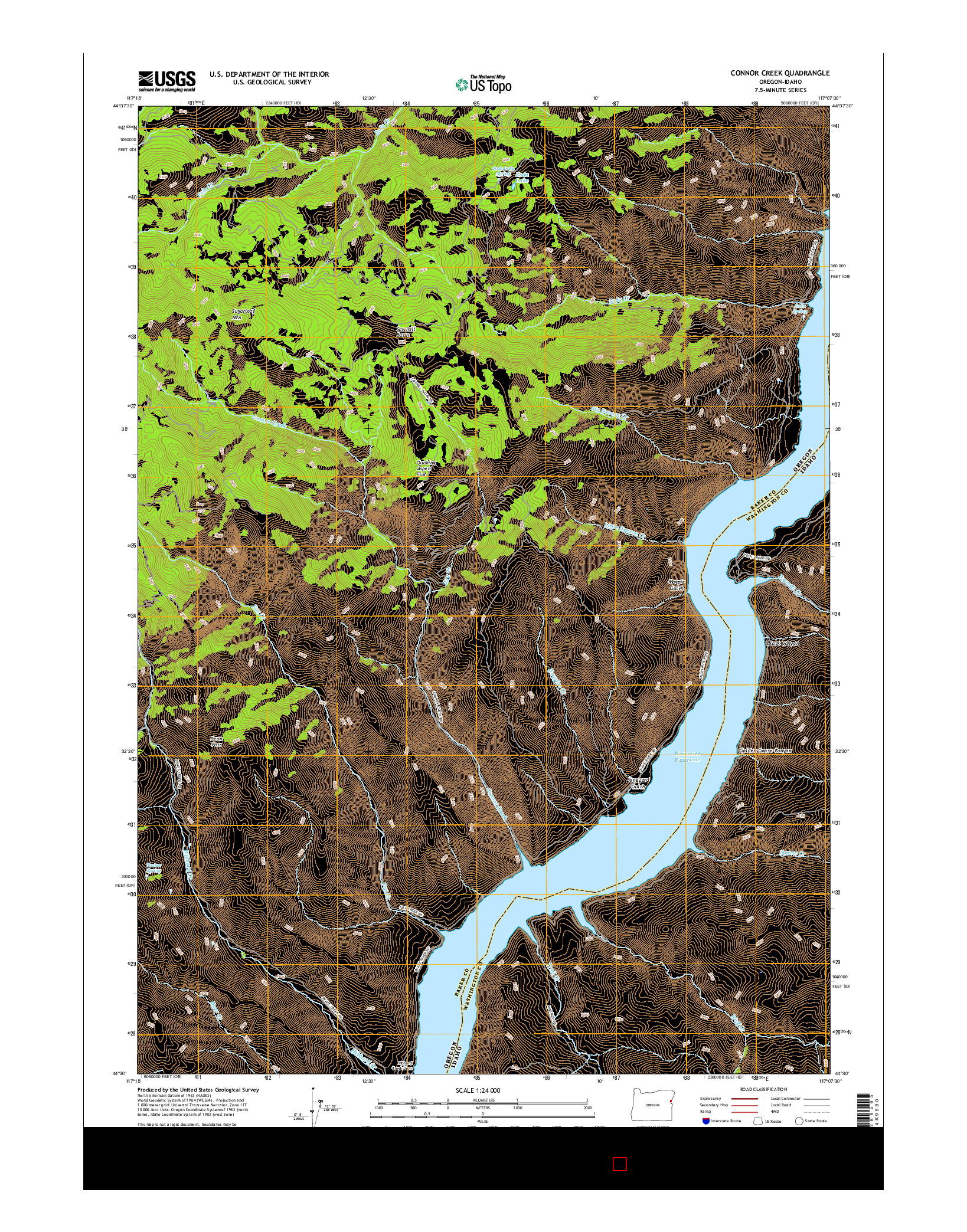 USGS US TOPO 7.5-MINUTE MAP FOR CONNOR CREEK, OR-ID 2017