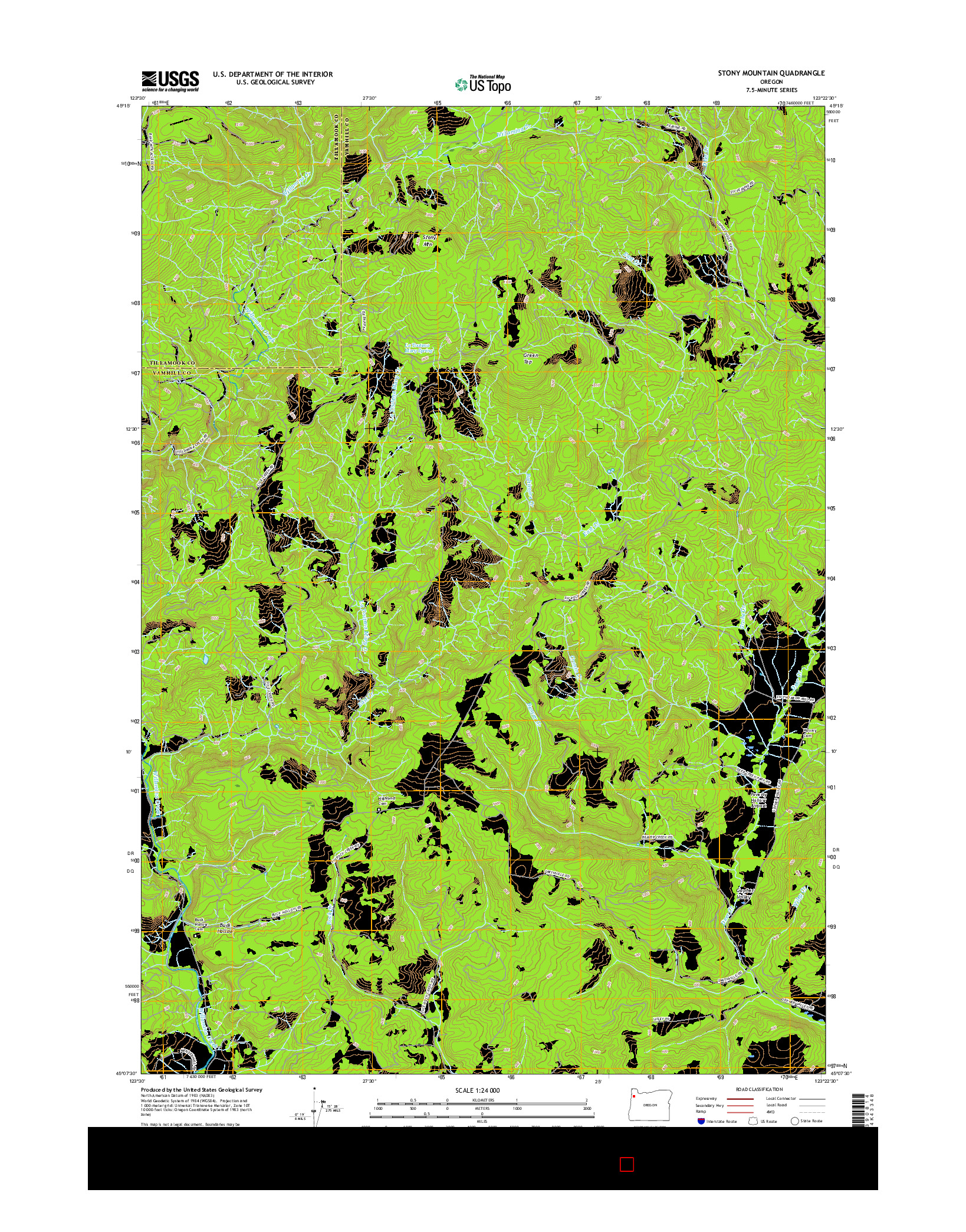 USGS US TOPO 7.5-MINUTE MAP FOR STONY MOUNTAIN, OR 2017