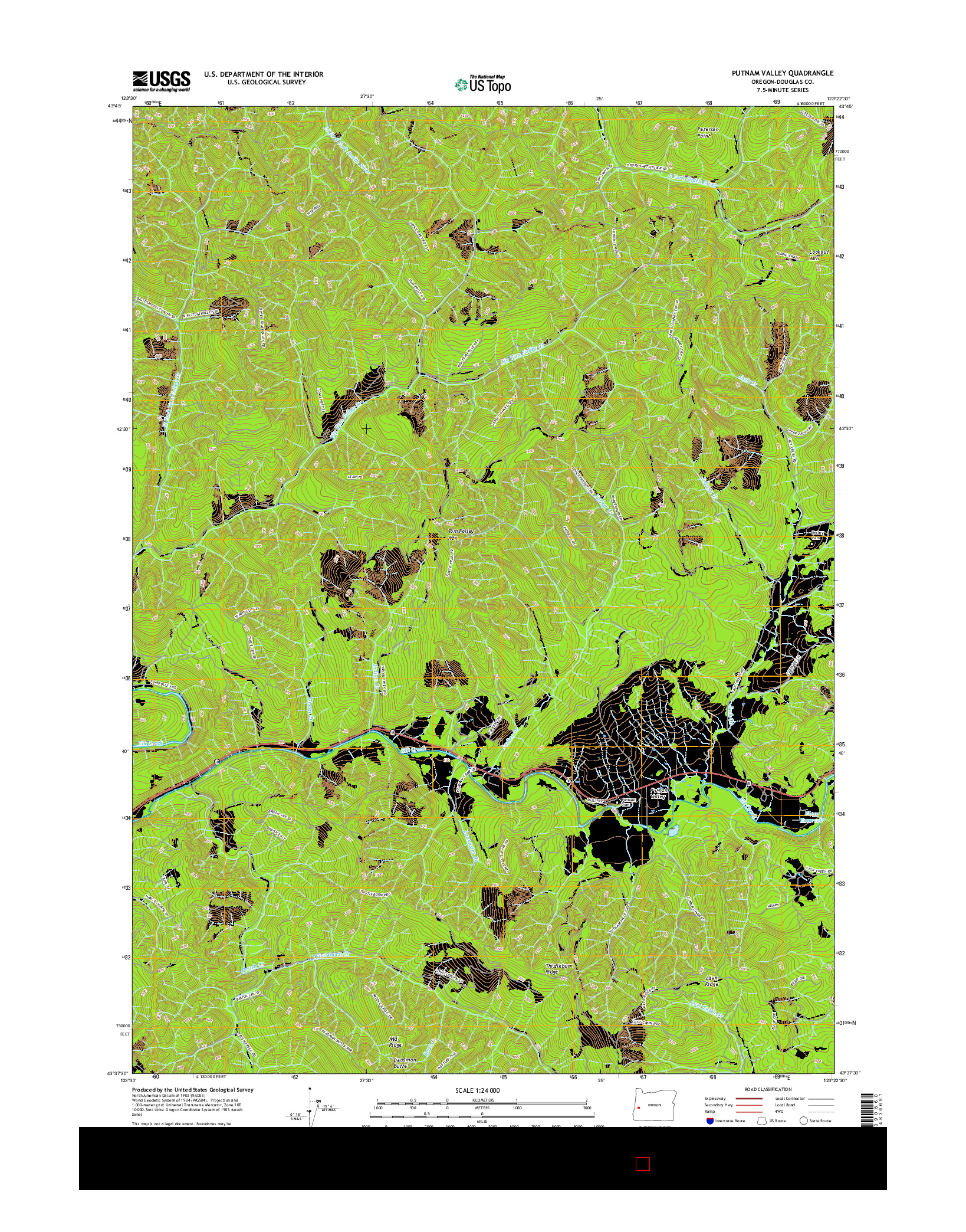 USGS US TOPO 7.5-MINUTE MAP FOR PUTNAM VALLEY, OR 2017