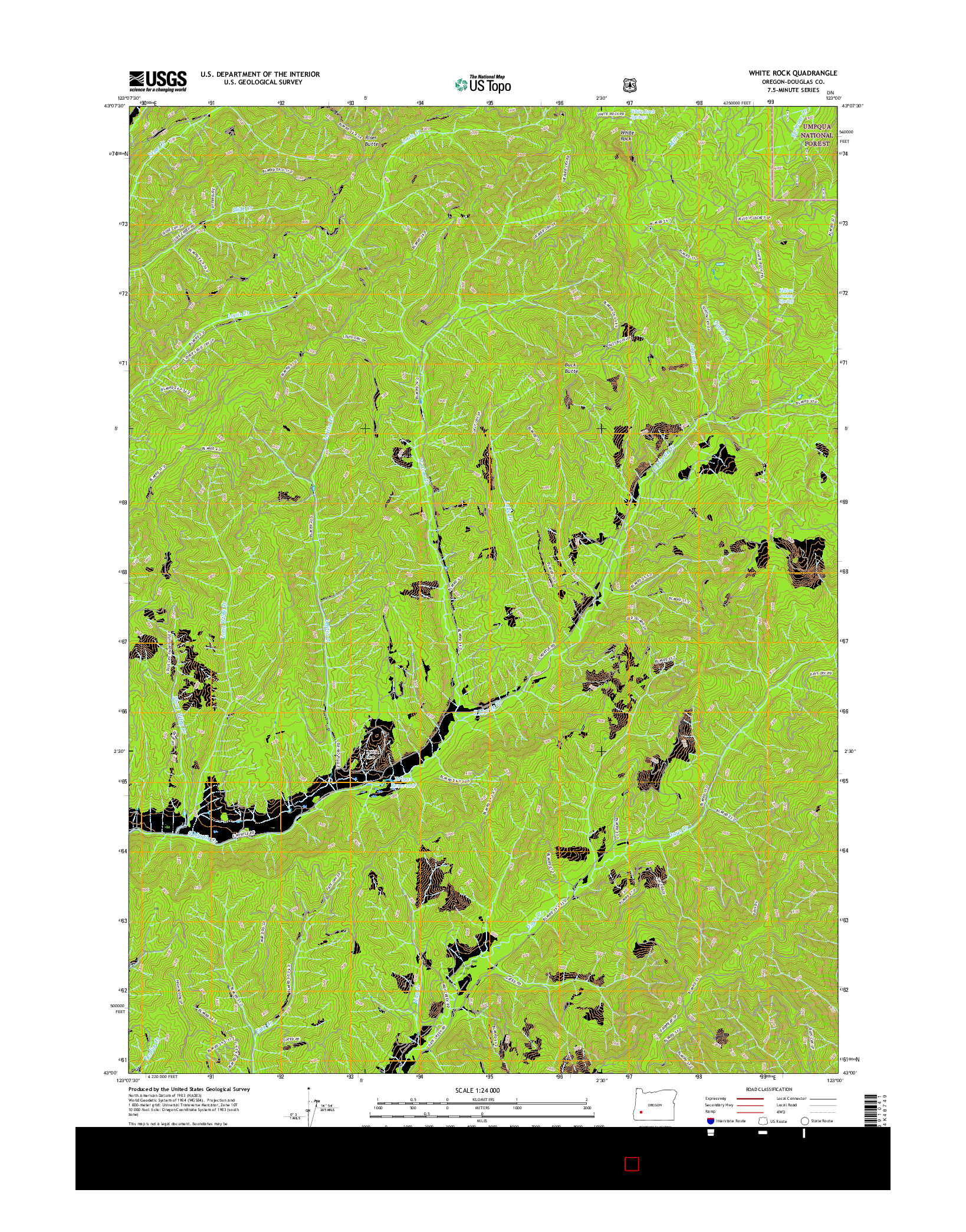 USGS US TOPO 7.5-MINUTE MAP FOR WHITE ROCK, OR 2017