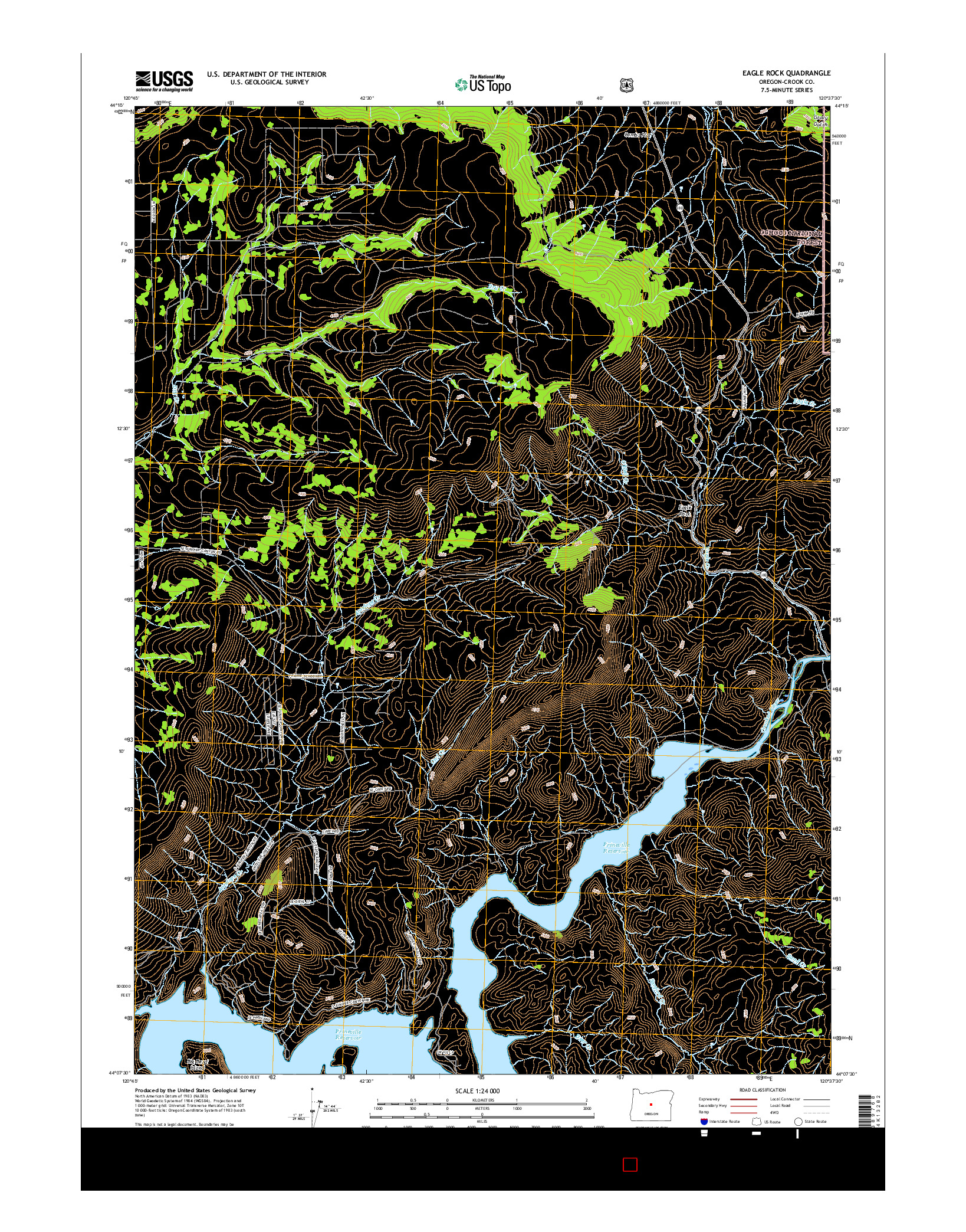 USGS US TOPO 7.5-MINUTE MAP FOR EAGLE ROCK, OR 2017