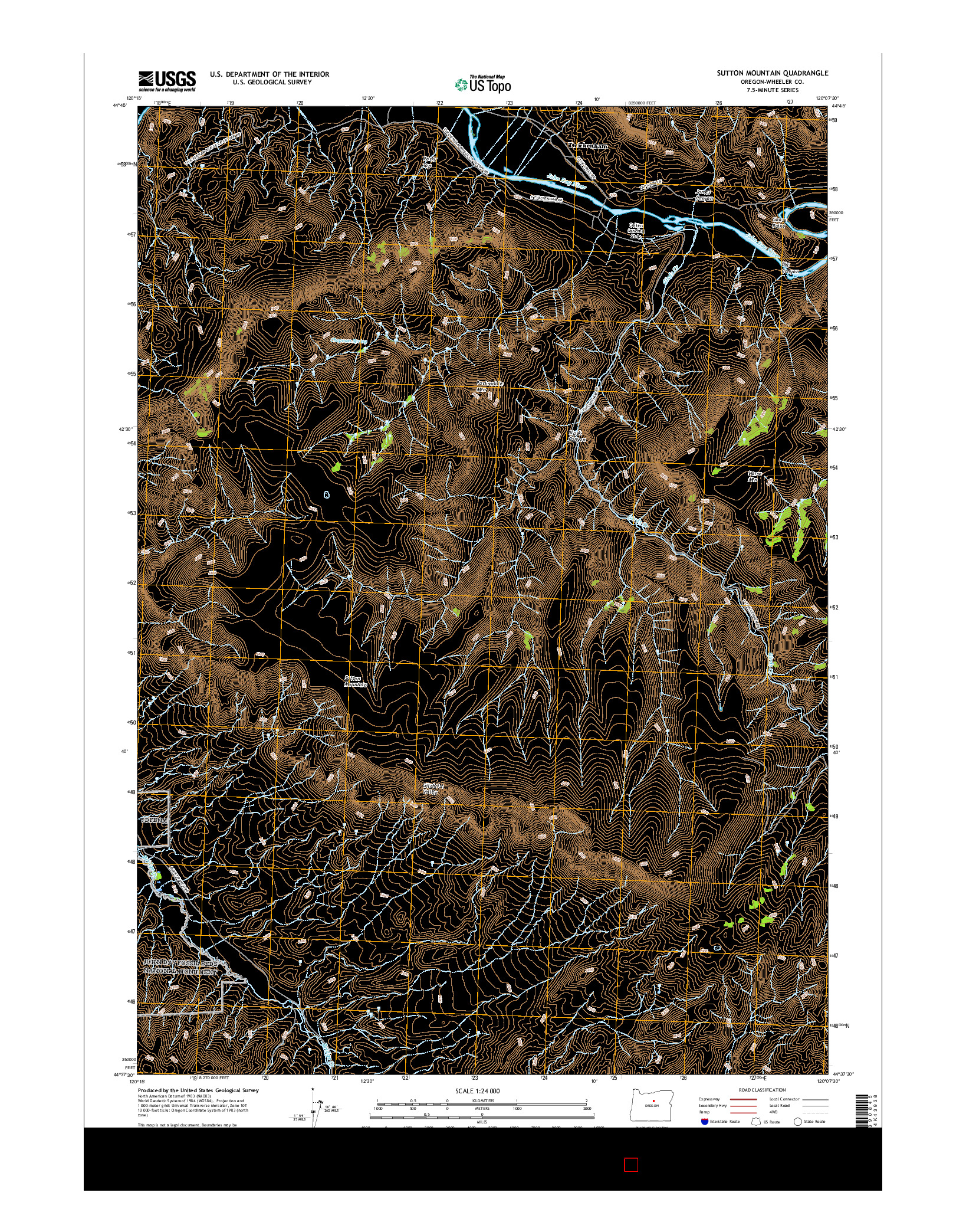 USGS US TOPO 7.5-MINUTE MAP FOR SUTTON MOUNTAIN, OR 2017