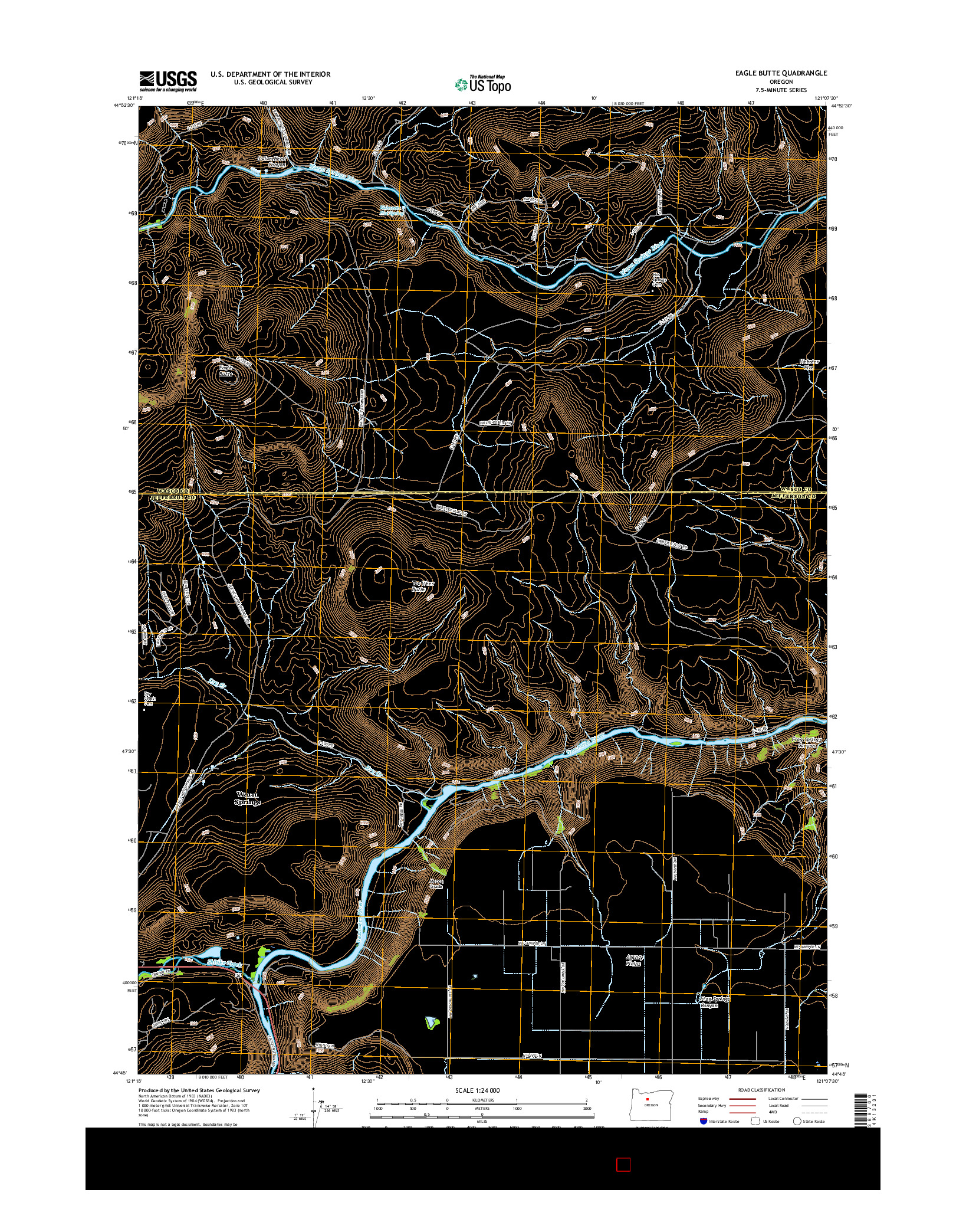 USGS US TOPO 7.5-MINUTE MAP FOR EAGLE BUTTE, OR 2017