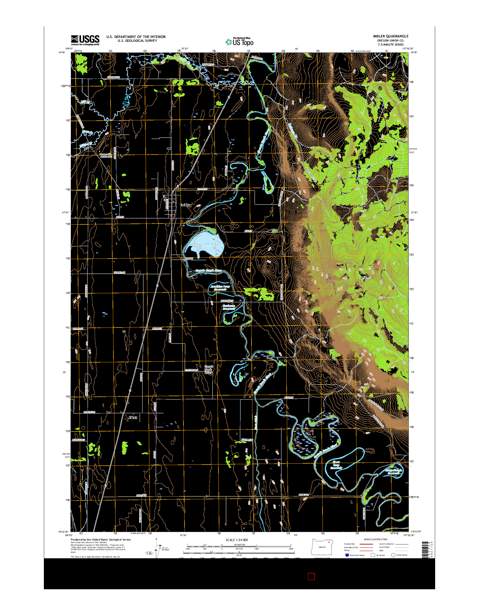 USGS US TOPO 7.5-MINUTE MAP FOR IMBLER, OR 2017