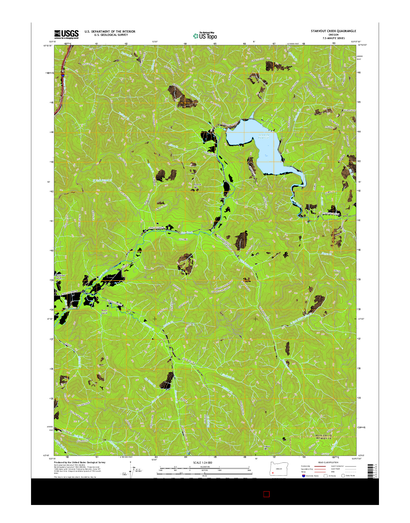 USGS US TOPO 7.5-MINUTE MAP FOR STARVOUT CREEK, OR 2017