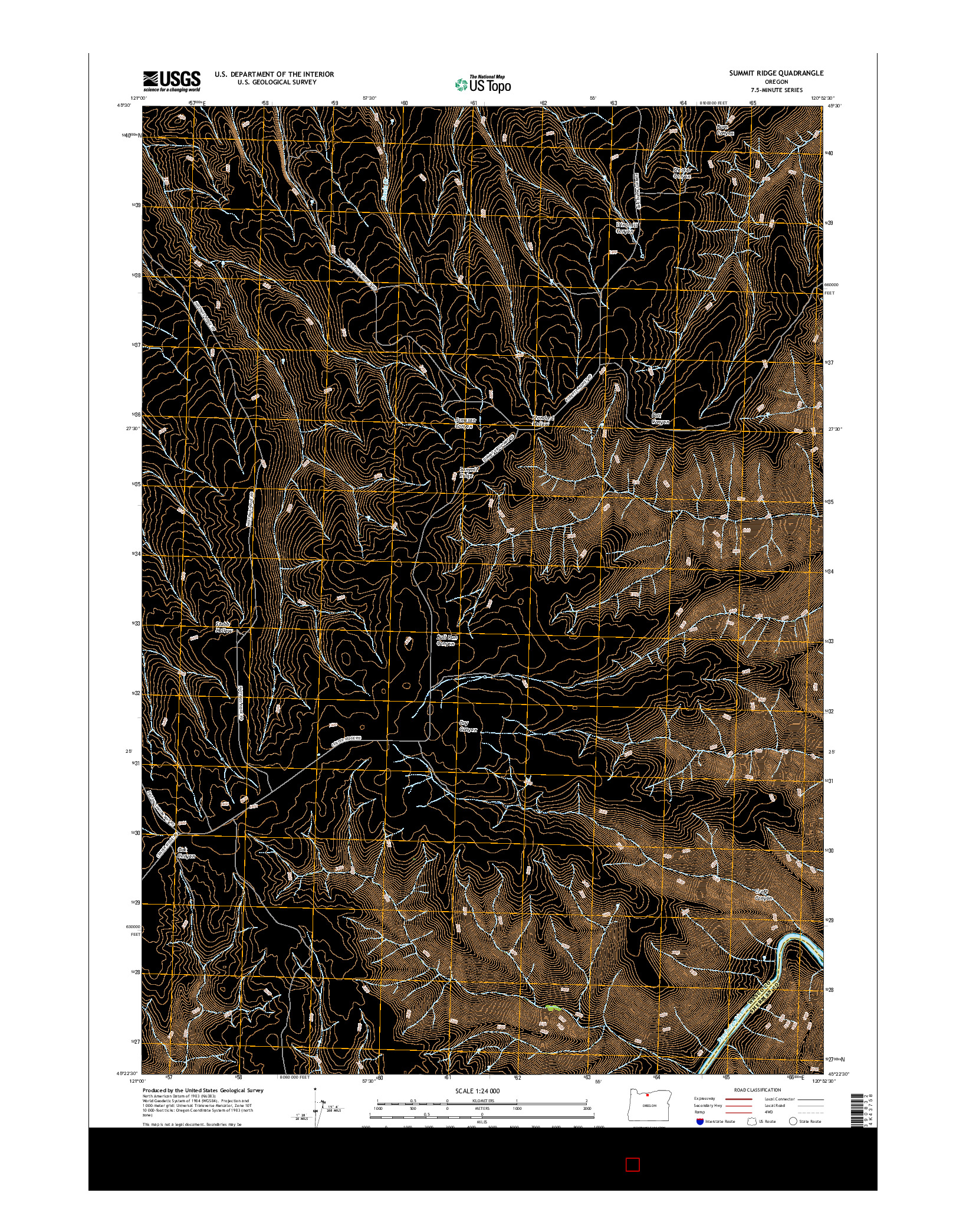 USGS US TOPO 7.5-MINUTE MAP FOR SUMMIT RIDGE, OR 2017
