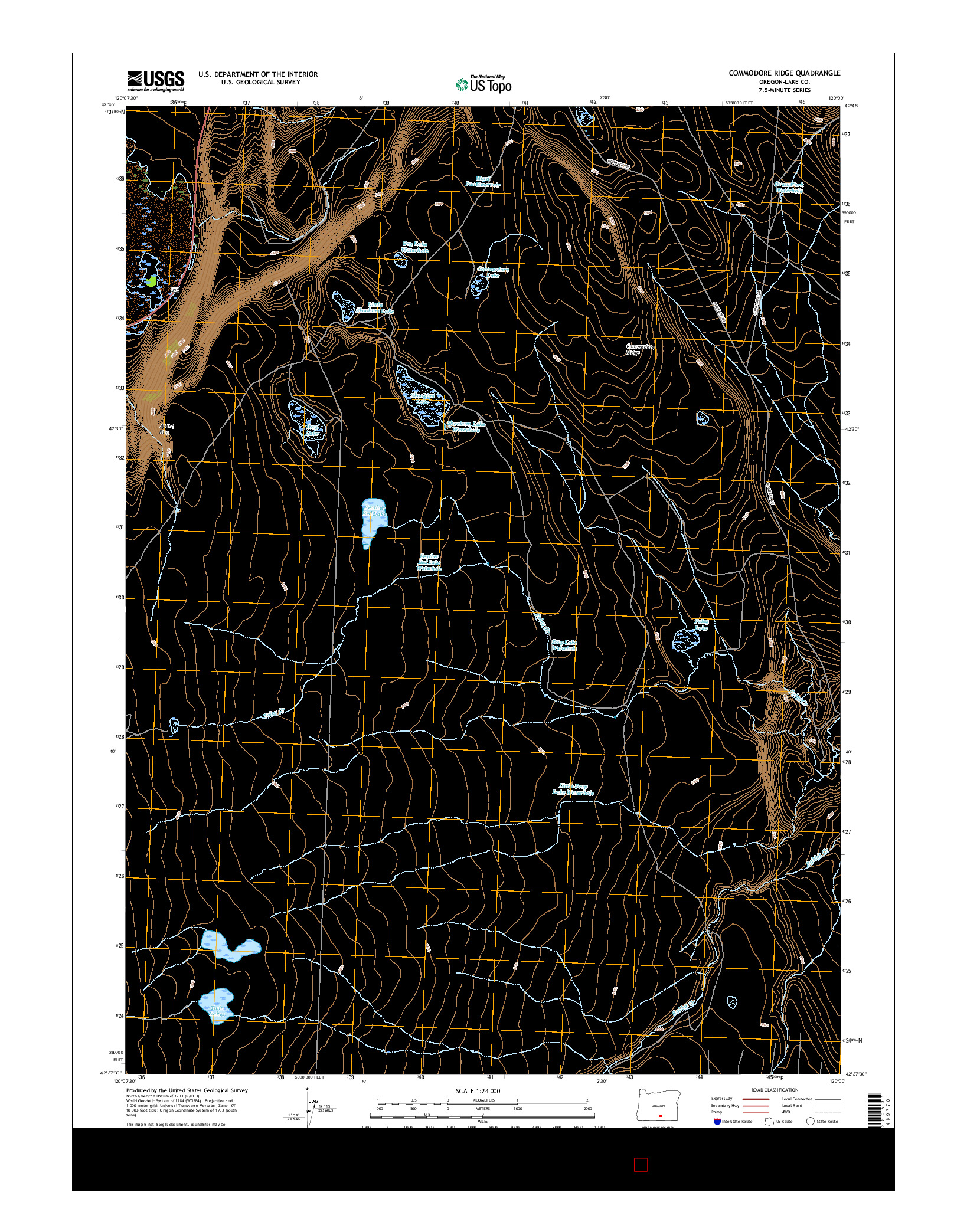 USGS US TOPO 7.5-MINUTE MAP FOR COMMODORE RIDGE, OR 2017