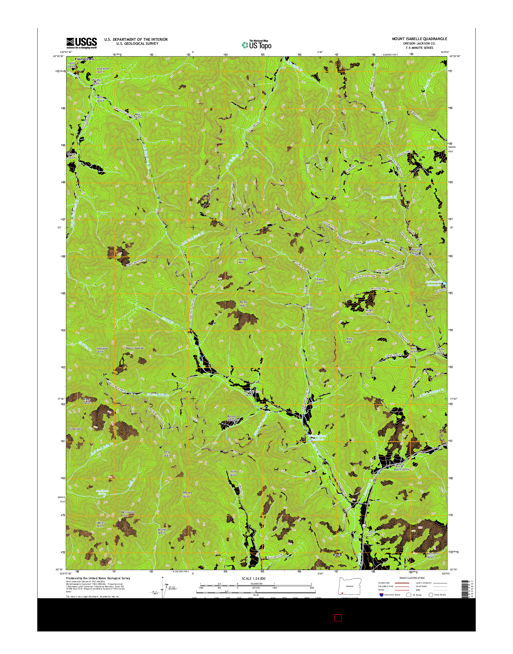 USGS US TOPO 7.5-MINUTE MAP FOR MOUNT ISABELLE, OR 2017