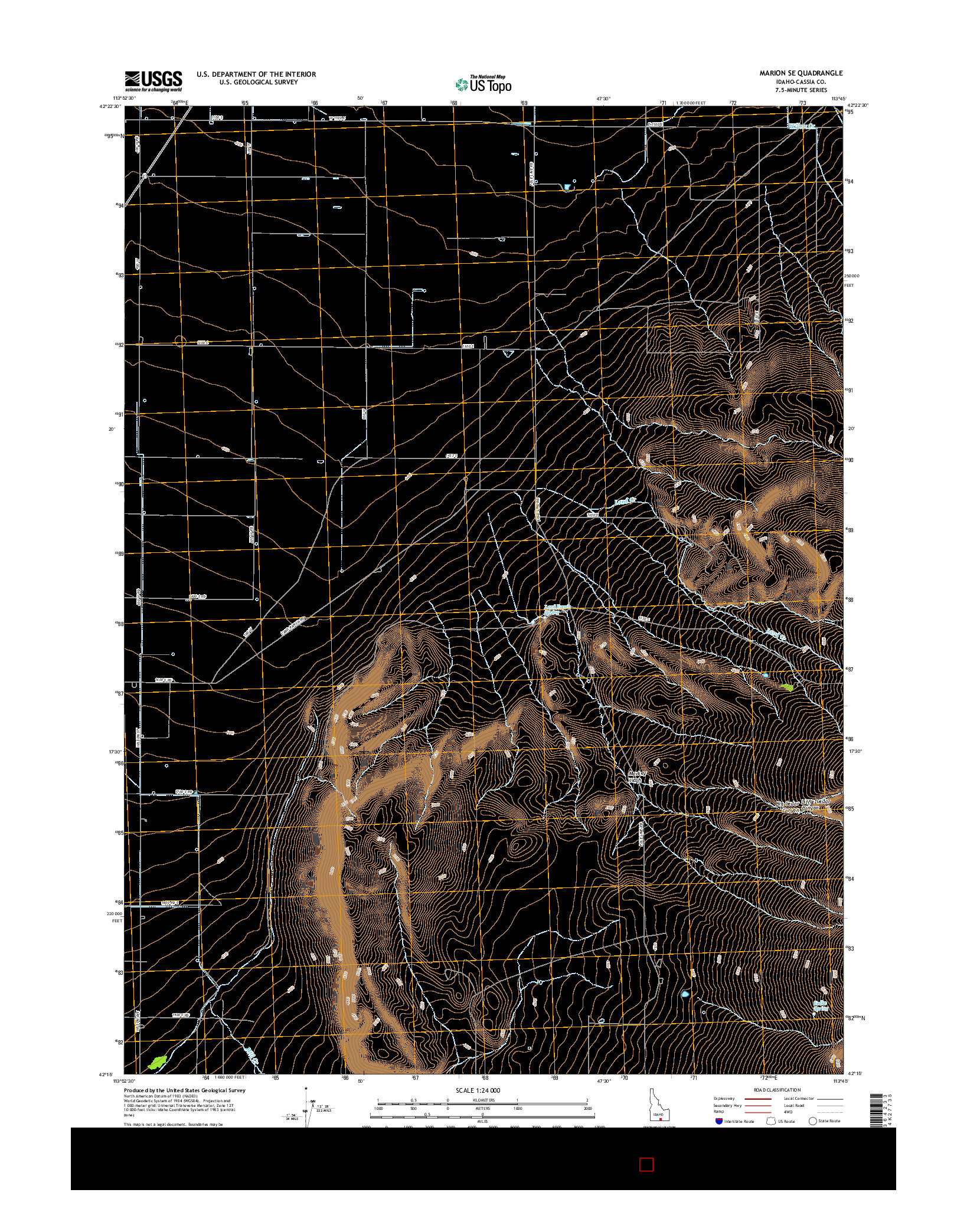 USGS US TOPO 7.5-MINUTE MAP FOR MARION SE, ID 2017