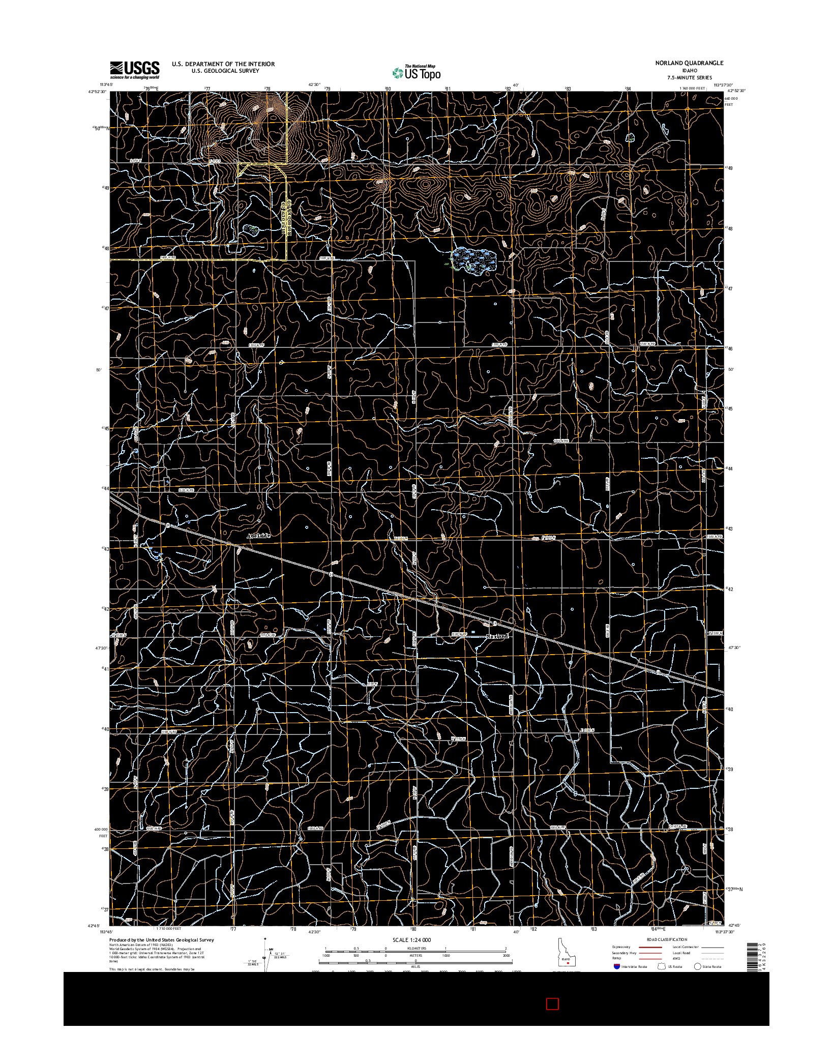 USGS US TOPO 7.5-MINUTE MAP FOR NORLAND, ID 2017