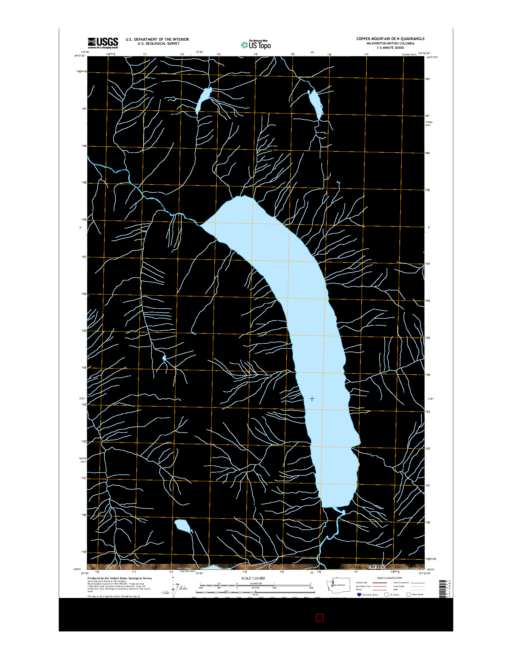 USGS US TOPO 7.5-MINUTE MAP FOR COPPER MOUNTAIN OE N, WA-BC 2017