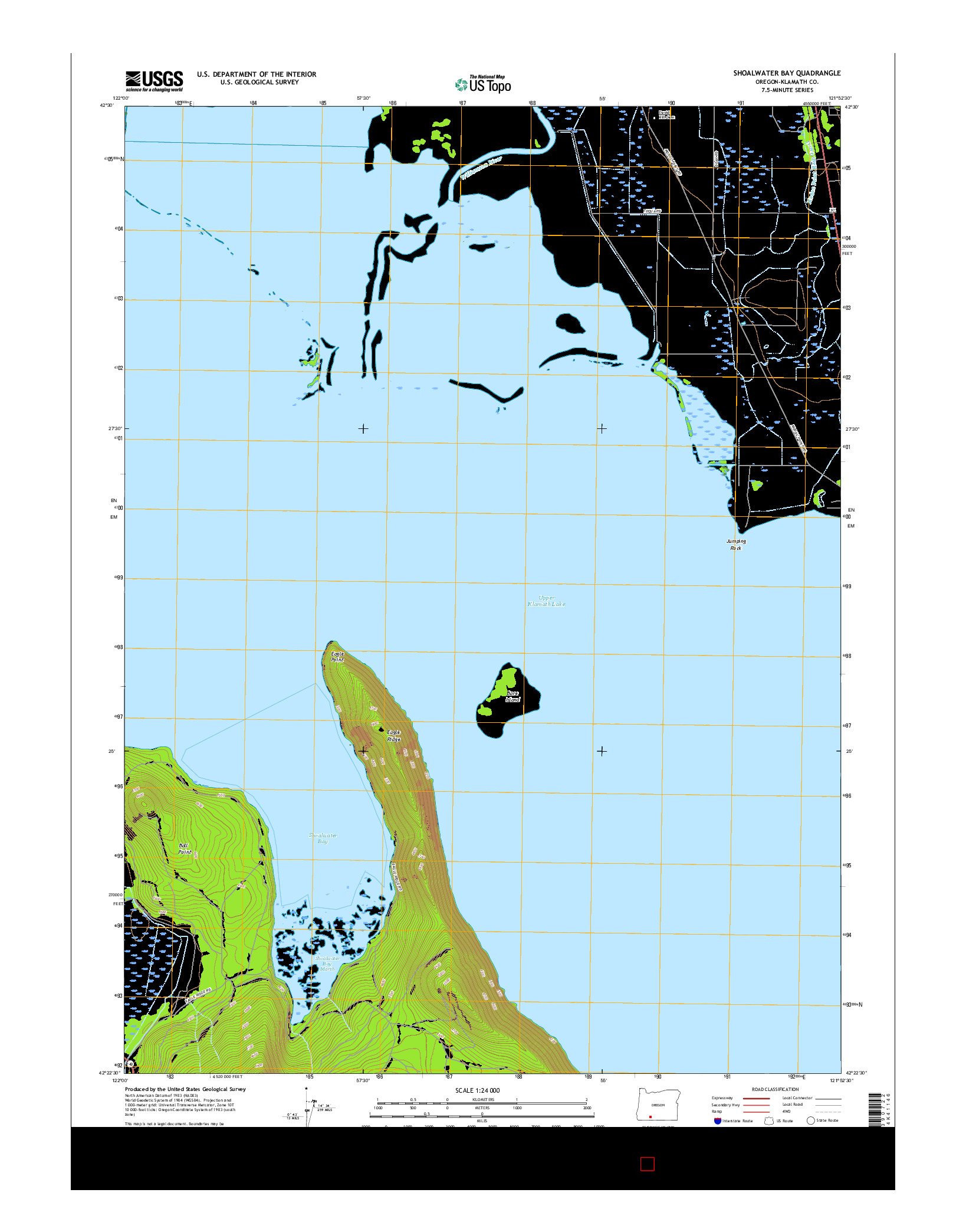 USGS US TOPO 7.5-MINUTE MAP FOR SHOALWATER BAY, OR 2017