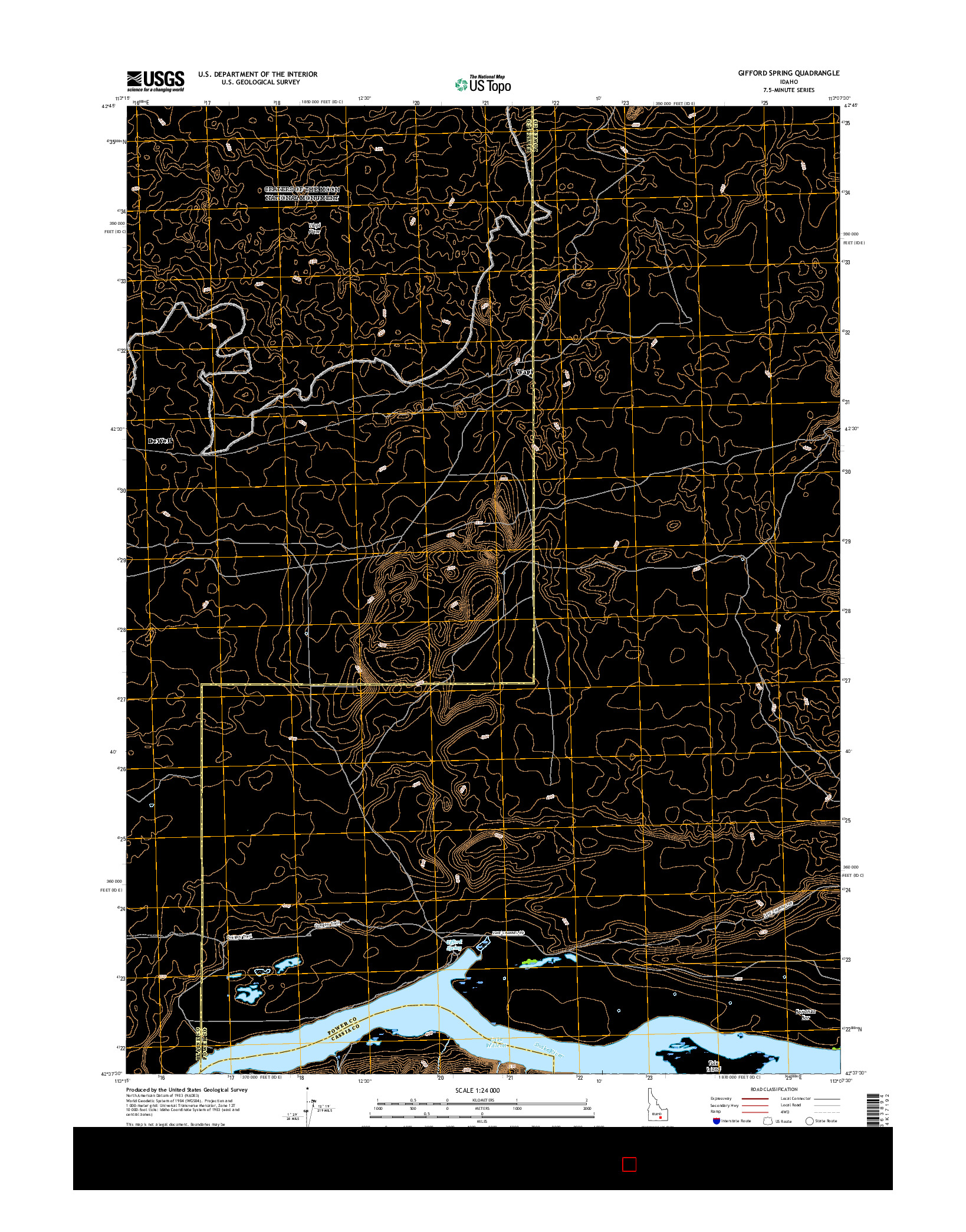 USGS US TOPO 7.5-MINUTE MAP FOR GIFFORD SPRING, ID 2017