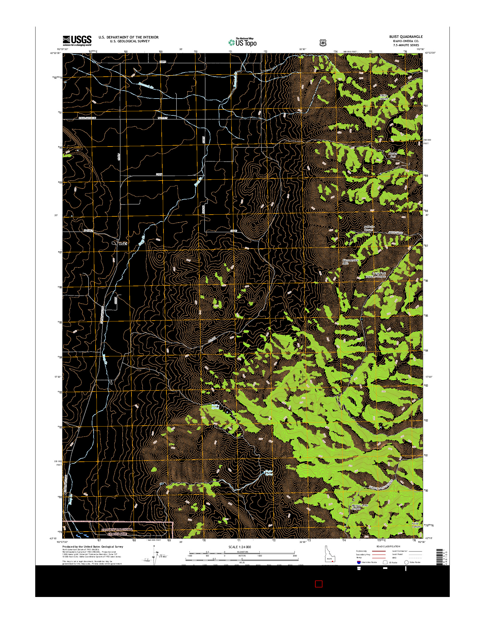 USGS US TOPO 7.5-MINUTE MAP FOR BUIST, ID 2017