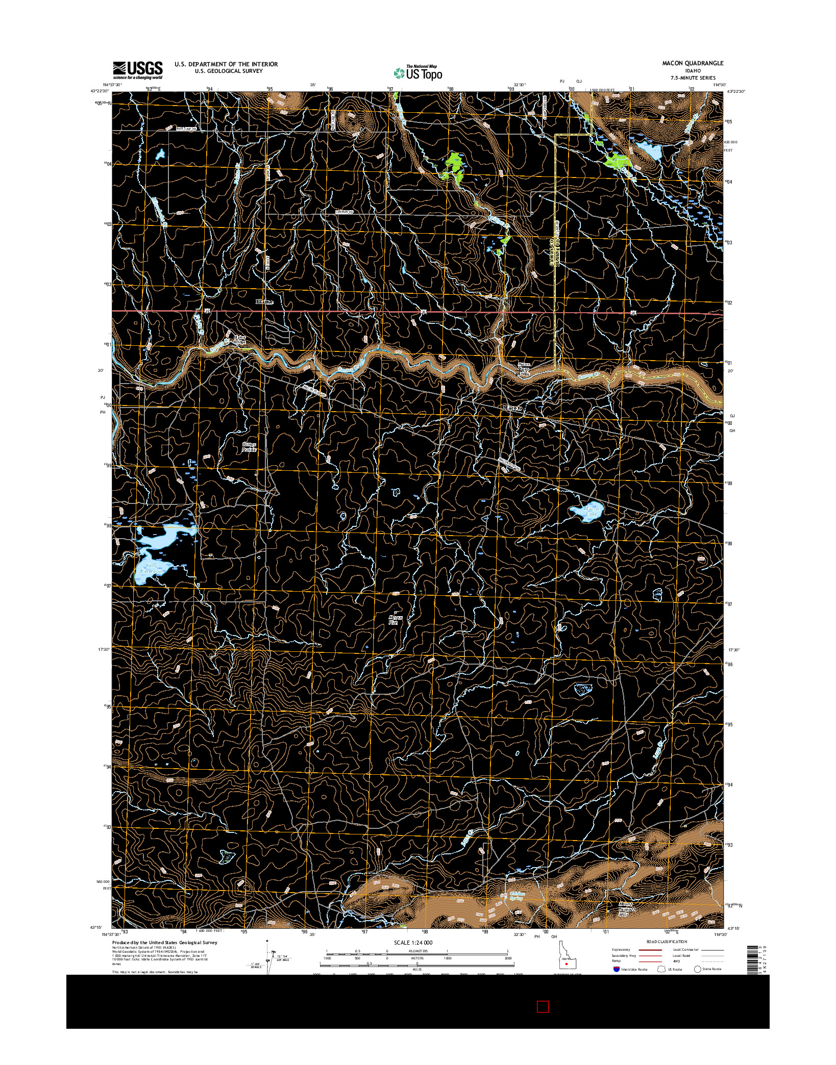 USGS US TOPO 7.5-MINUTE MAP FOR MACON, ID 2017