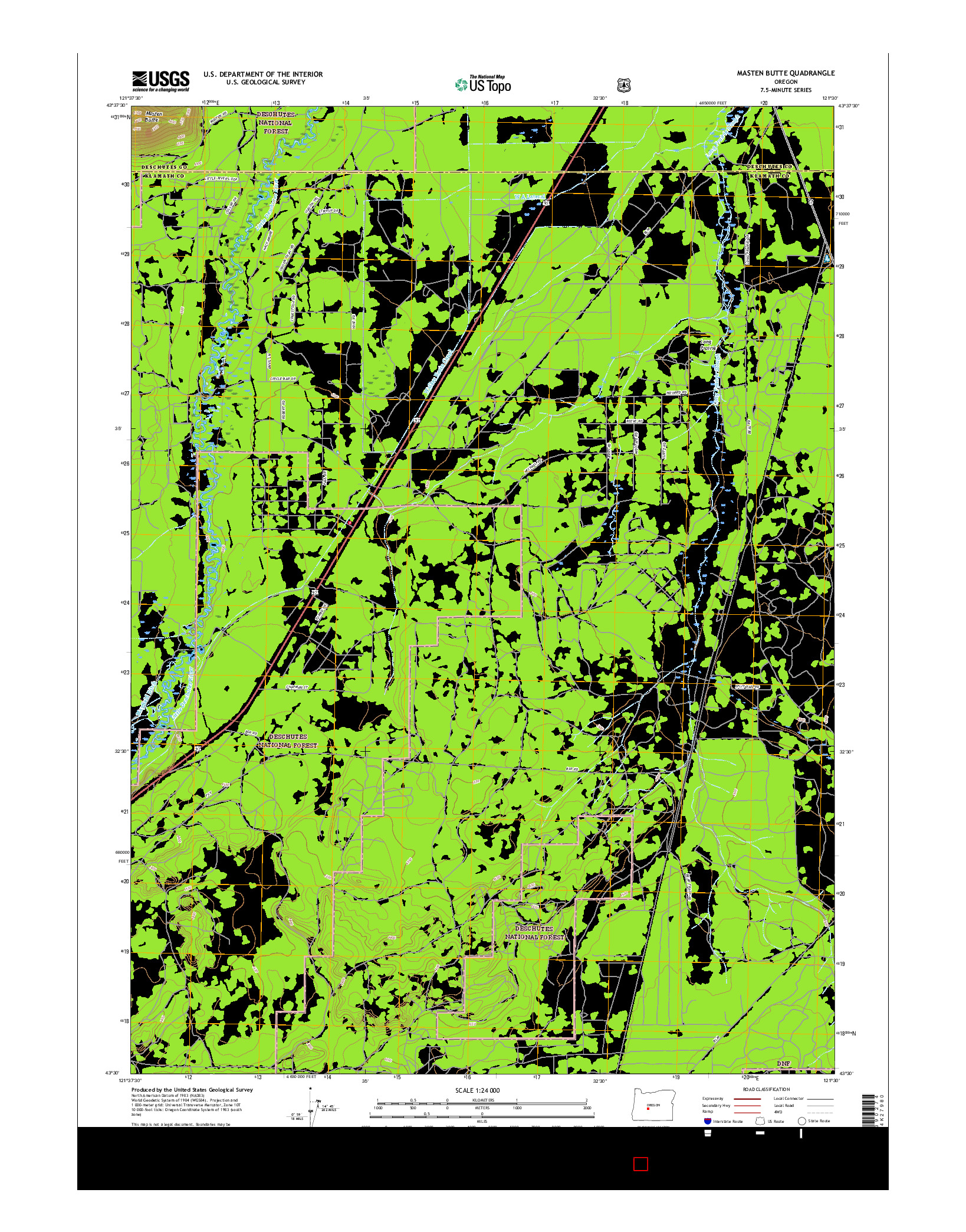 USGS US TOPO 7.5-MINUTE MAP FOR MASTEN BUTTE, OR 2017