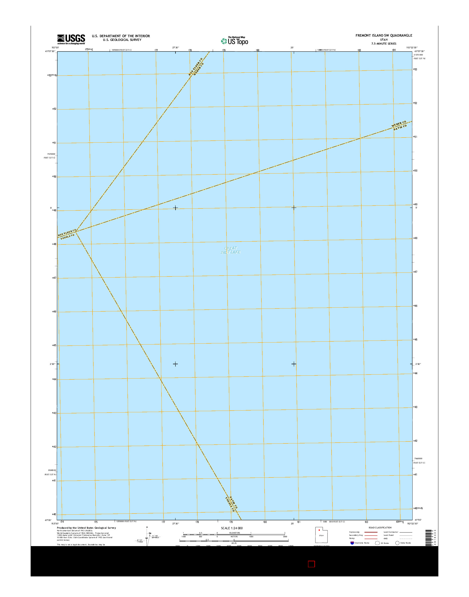 USGS US TOPO 7.5-MINUTE MAP FOR FREMONT ISLAND SW, UT 2017