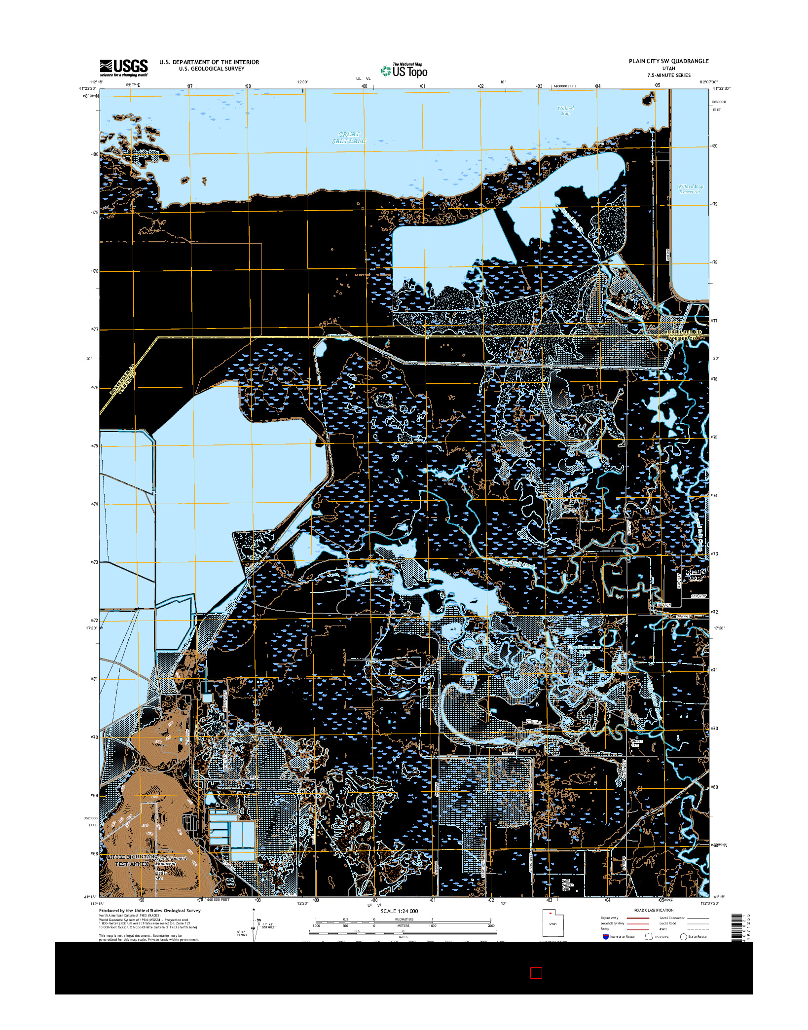 USGS US TOPO 7.5-MINUTE MAP FOR PLAIN CITY SW, UT 2017