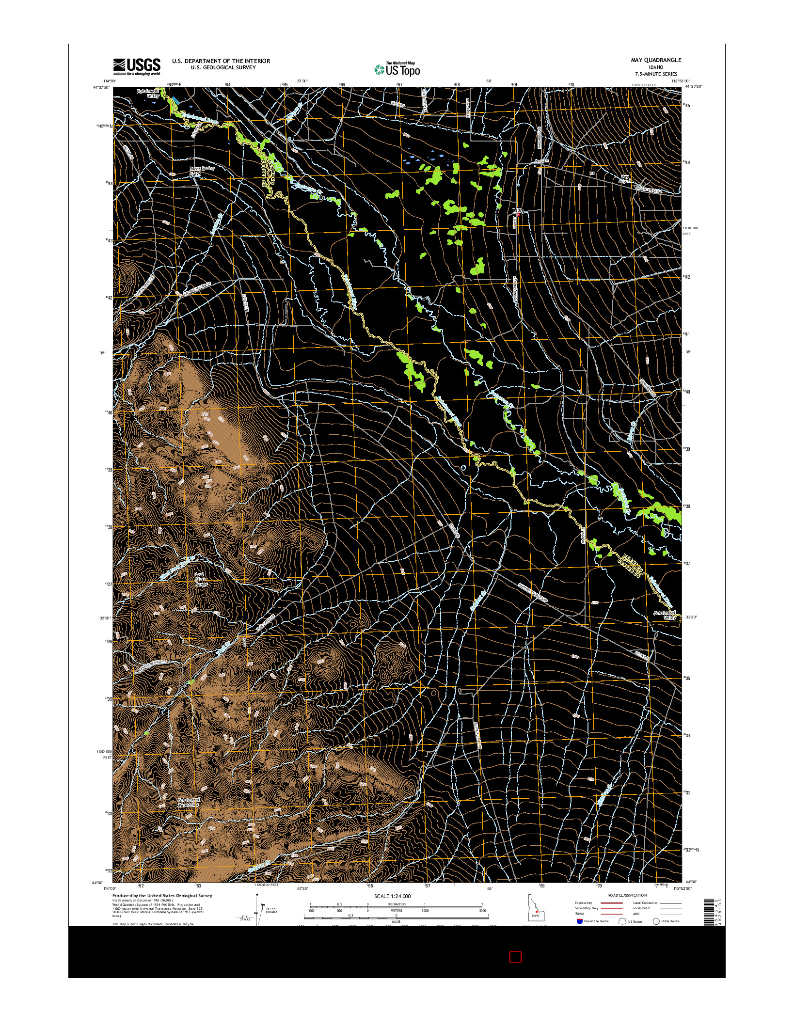 USGS US TOPO 7.5-MINUTE MAP FOR MAY, ID 2017